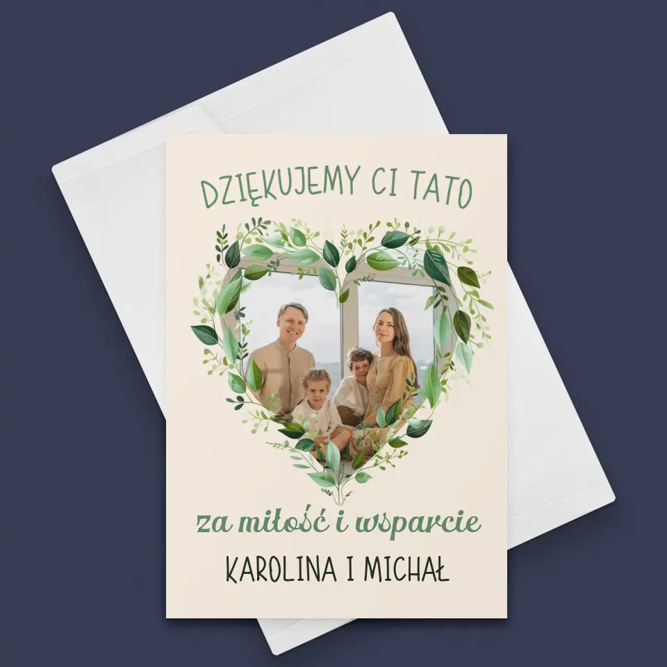 Zdjęcie i Podpis: Dziękujemy Tato - Kartka z Życzeniami - Image 3