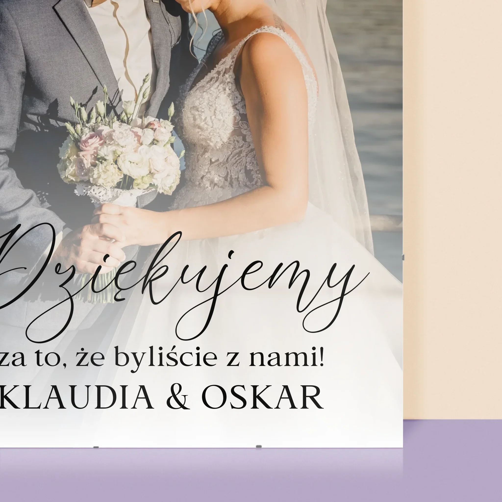 Zdjęcie i Podpis: Dziękujemy, Że Byliście z Nami - Personalizowany Plakat - Image 2