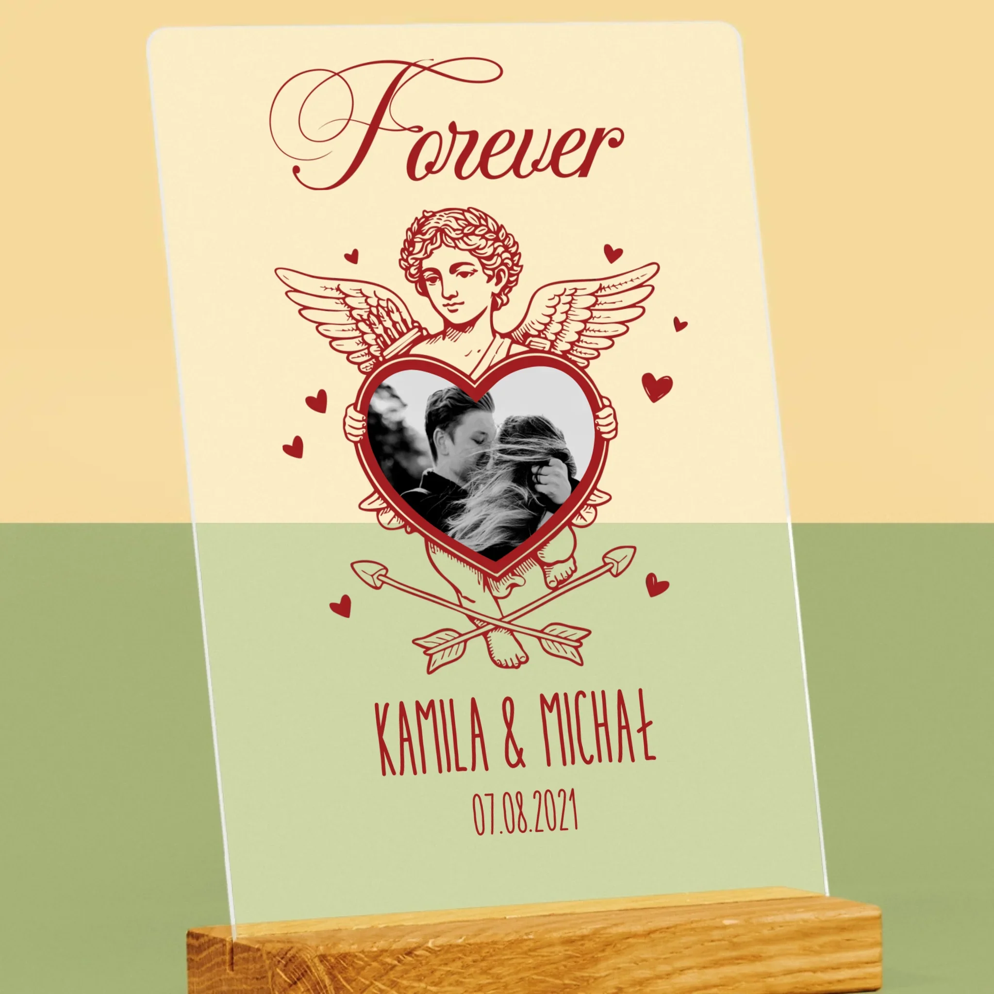 Zdjęcie i Podpis: Forever Kupidyn - Wydruk Na Szkle Akrylowym - Image 2