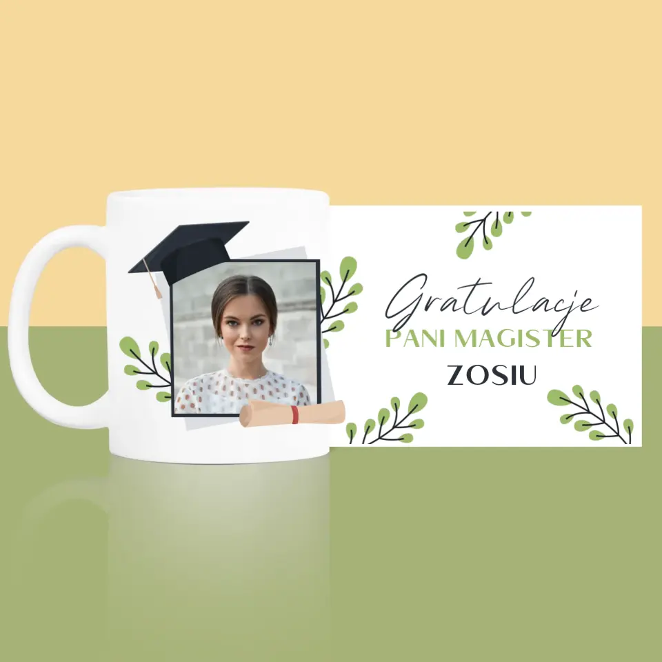 Zdjęcie i Podpis: Gratulacje Magister - Kubek z Nadrukiem - Image 4