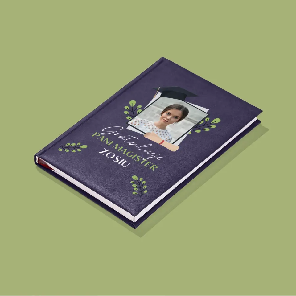 Zdjęcie i Podpis: Gratulacje Magister - Notes Książkowy z Nadrukiem - Image 4