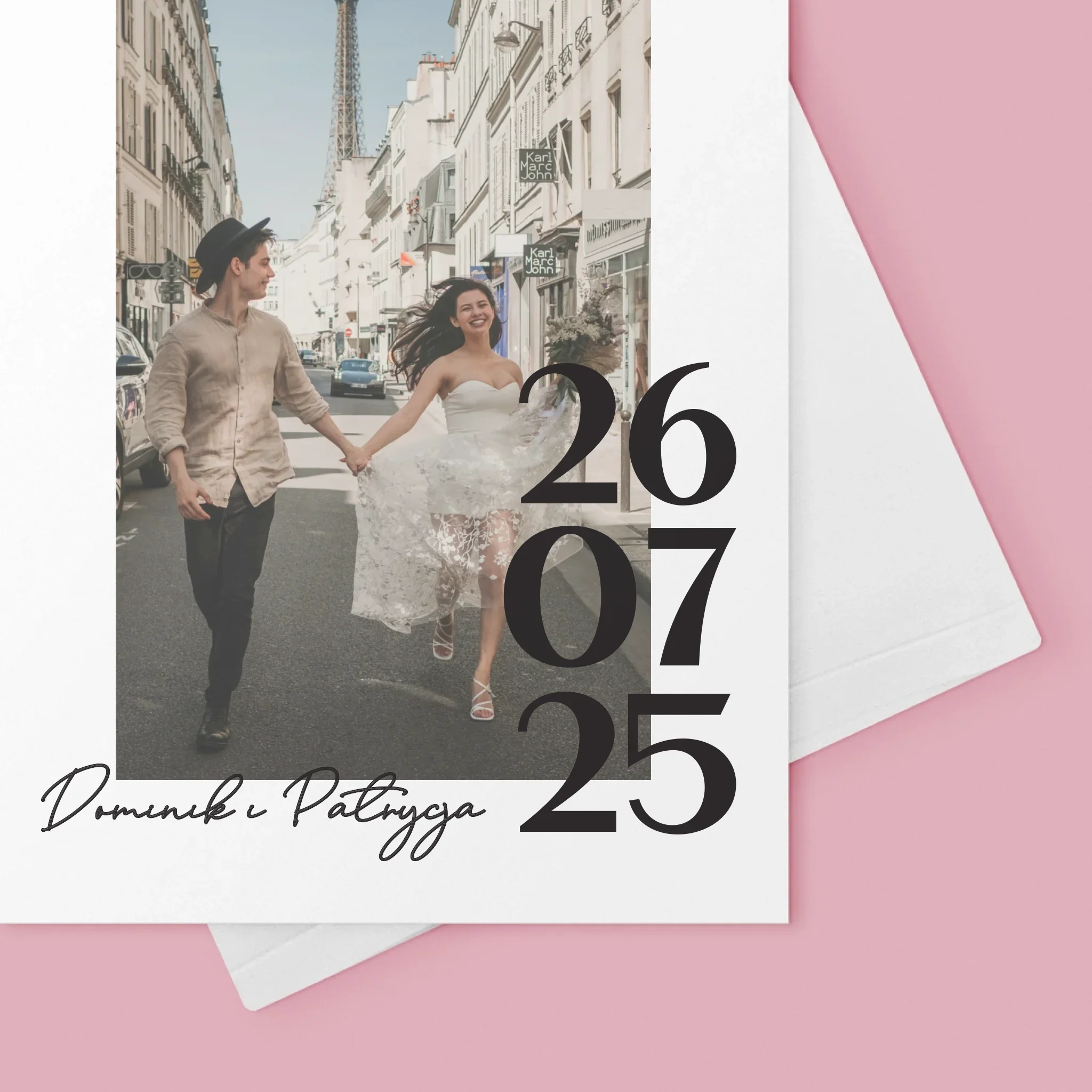 Zdjęcie i Podpis: Gratulacje z Okazji Ślubu - Kartka z Życzeniami - Image 4