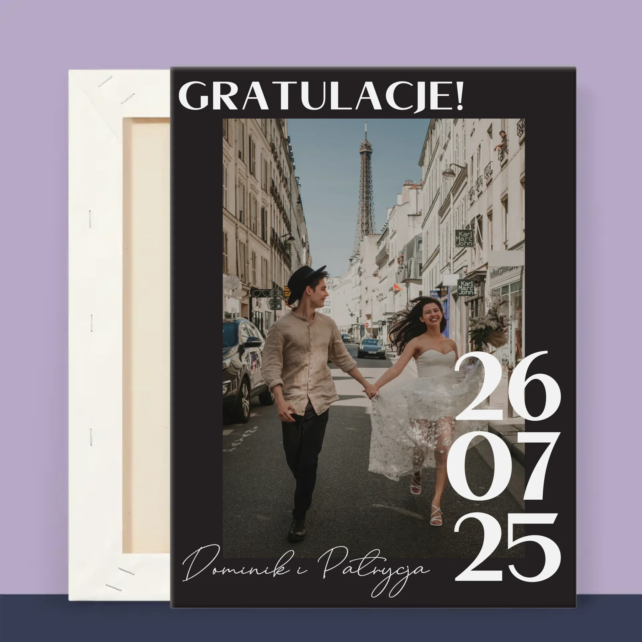 Zdjęcie i Podpis: Gratulacje z Okazji Ślubu - Wydruk Obramowany - Image 11