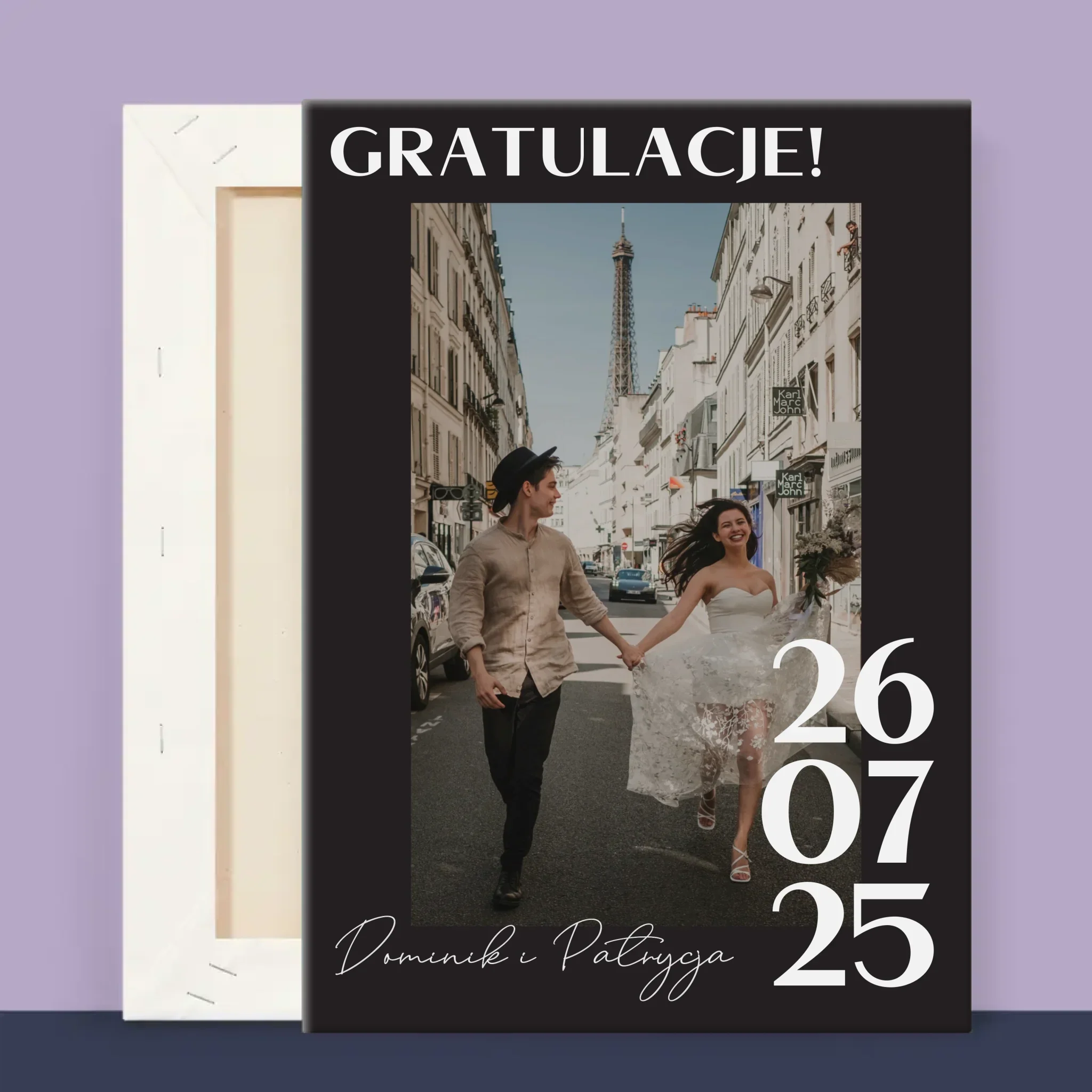 Zdjęcie i Podpis: Gratulacje z Okazji Ślubu - Wydruk Obramowany - Image 13