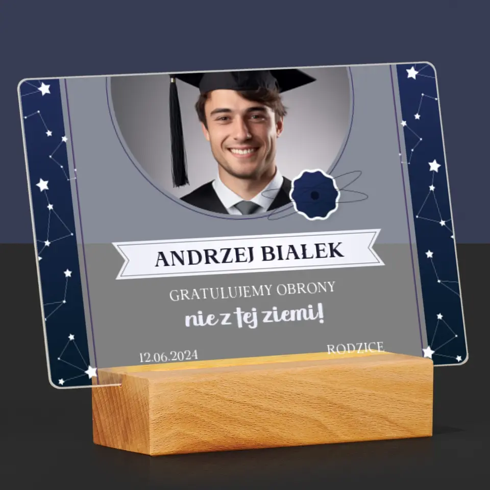 Zdjęcie i Podpis: Gratulujemy Obrony - Wydruk Na Szkle Akrylowym - Image 6
