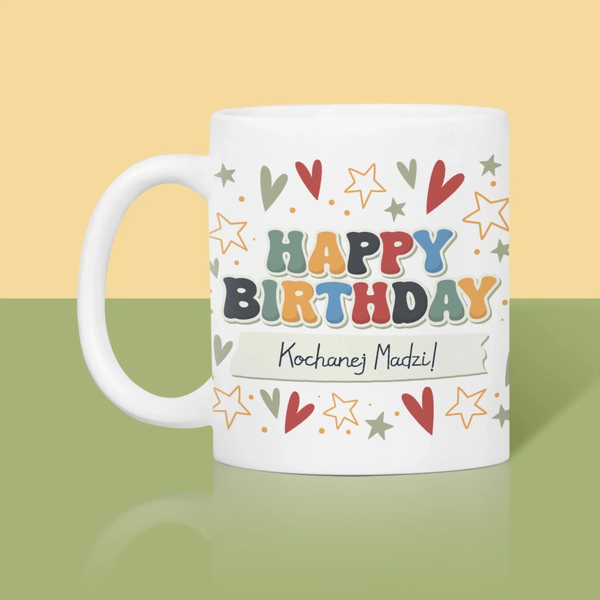 Zdjęcie i Podpis: Happy Birthday - Kubek z Nadrukiem