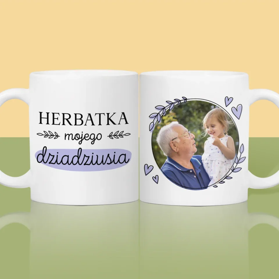 Zdjęcie i Podpis: Herbatka Dla Dziadziusia -  Kubek z Nadrukiem - Image 2