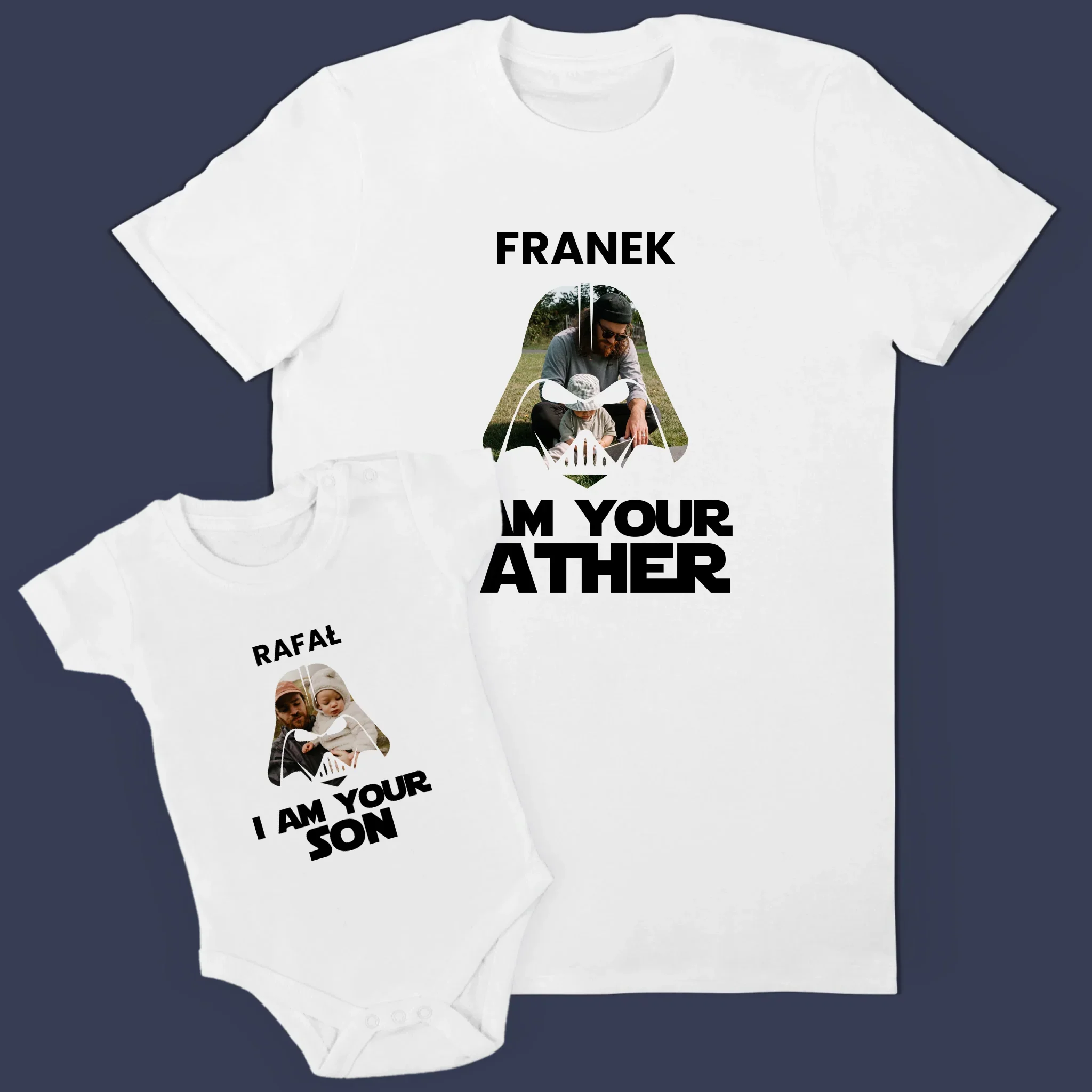 Zdjęcie i Podpis: i Am Your Father - Zestaw Koszulka Męska i Body Niemowlęce - Image 2