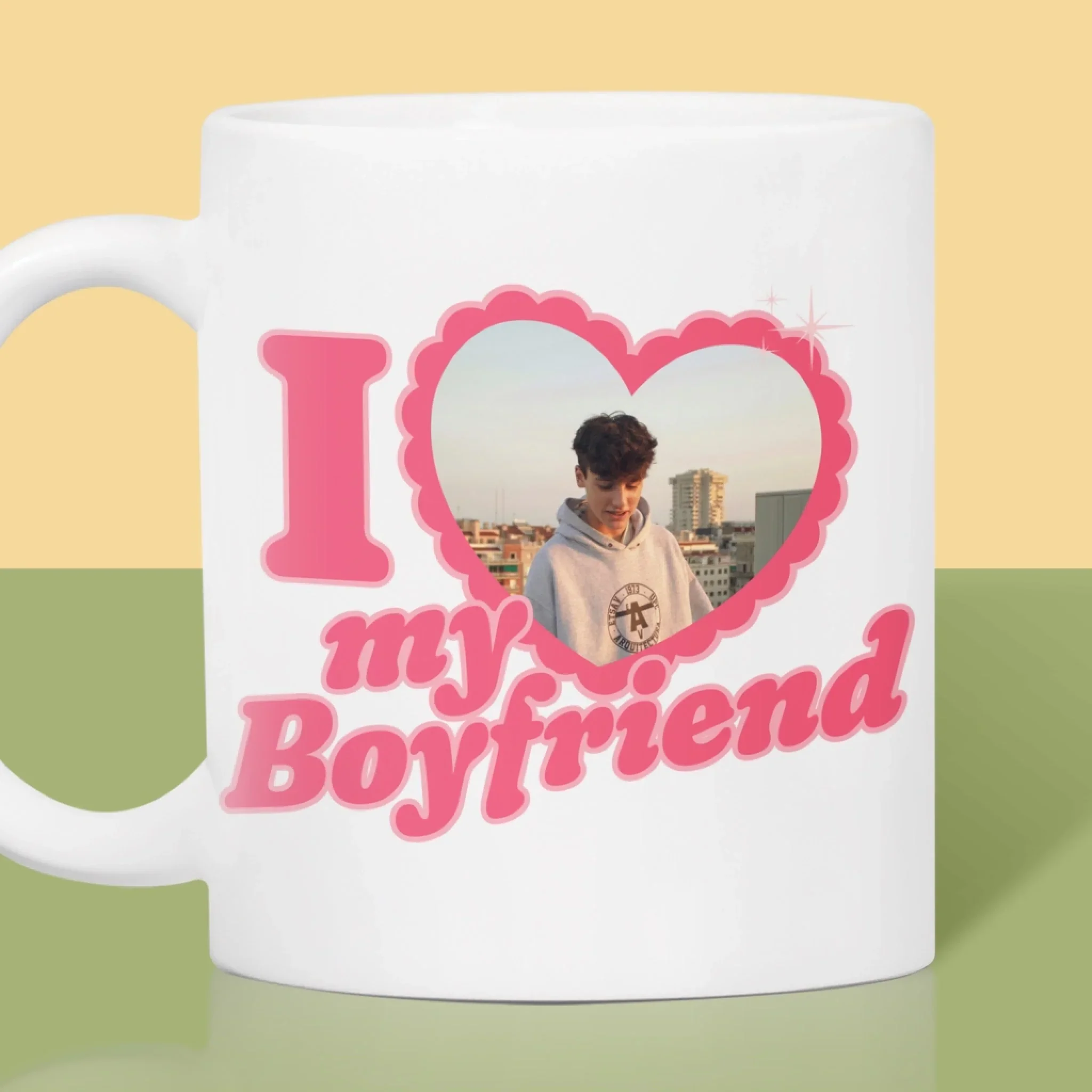 Zdjęcie i Podpis: i Love My Boyfriend - Kubek z Nadrukiem - Image 2