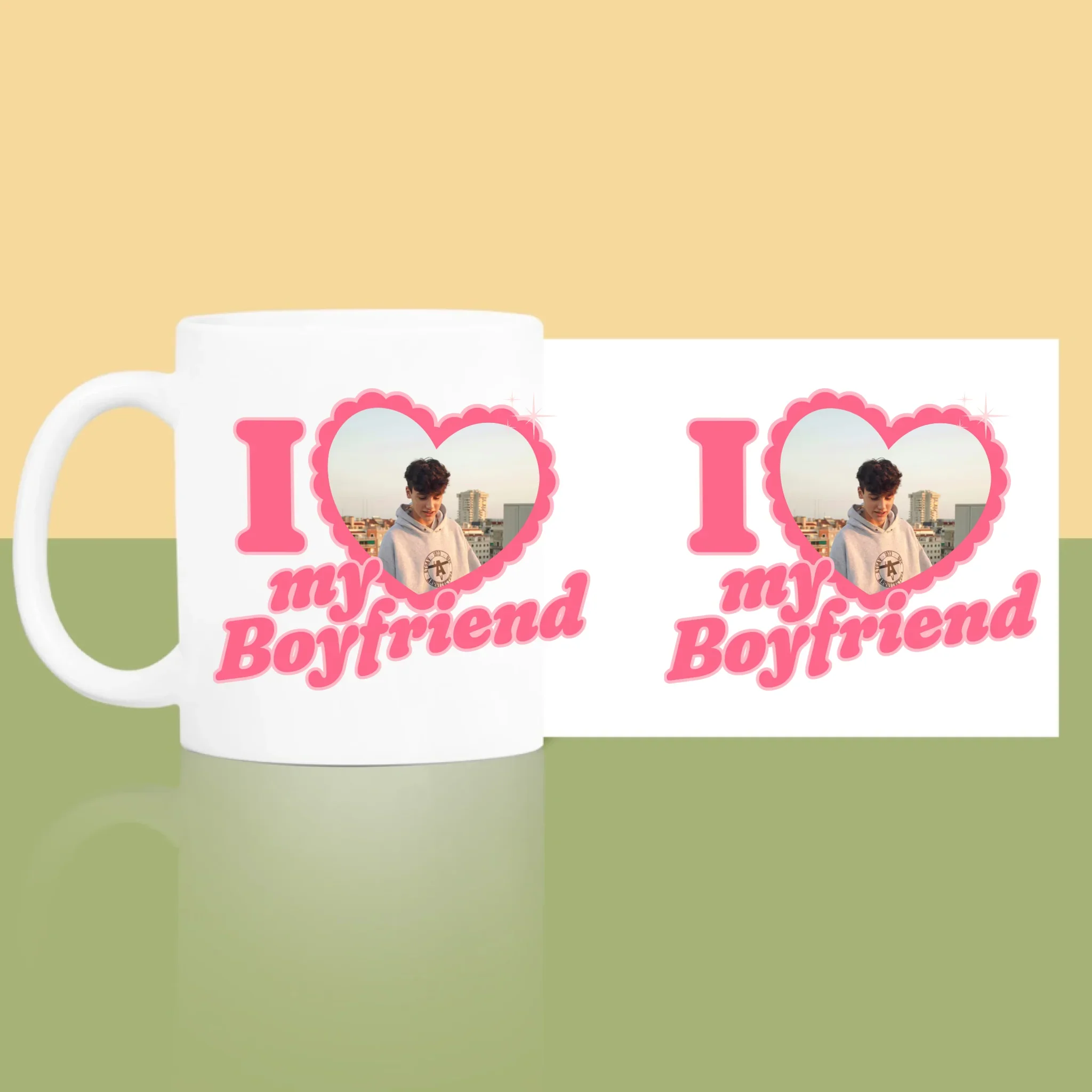 Zdjęcie i Podpis: i Love My Boyfriend - Kubek z Nadrukiem - Image 3