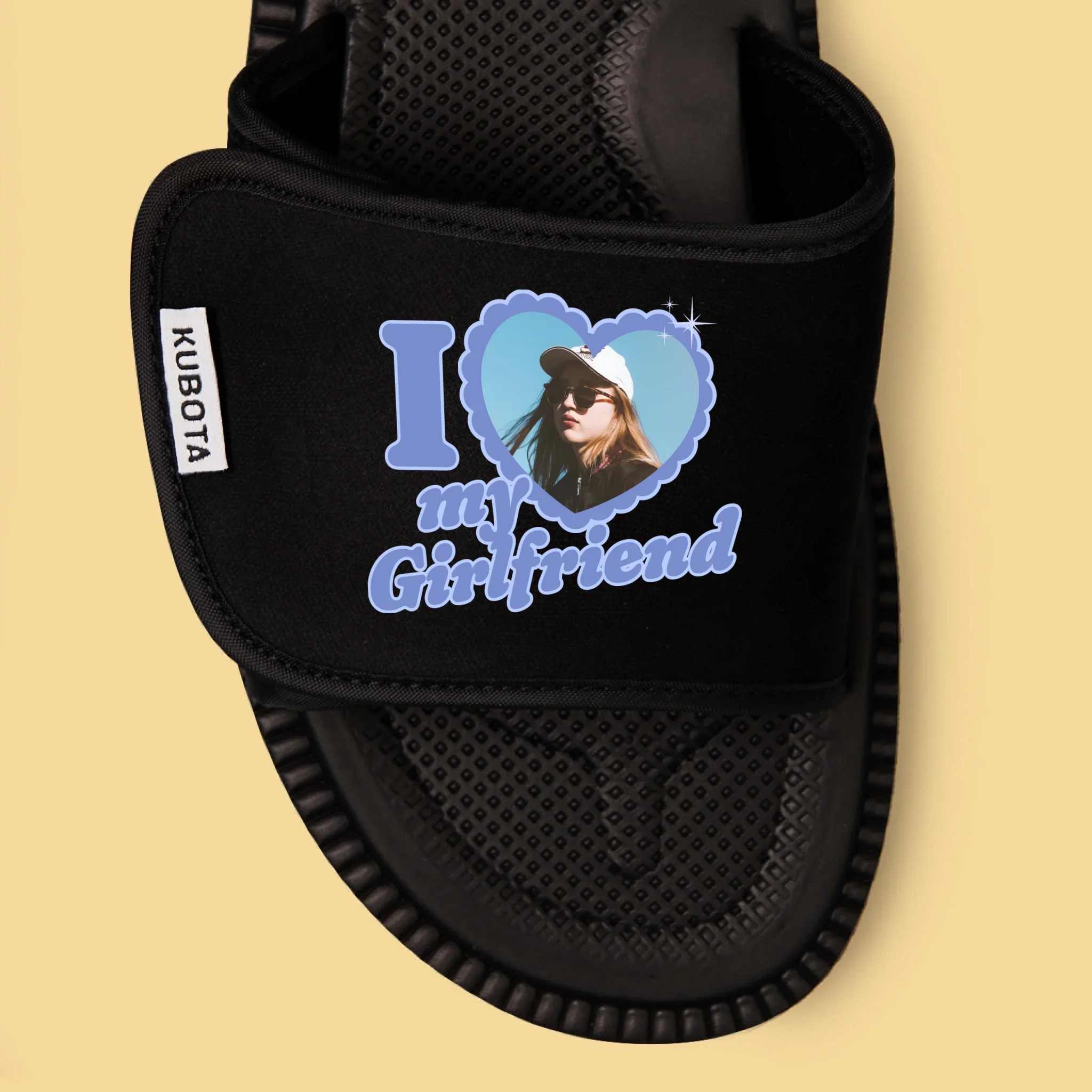 Zdjęcie i Podpis: i Love My Girlfriend - Klapki Kubota - Image 2