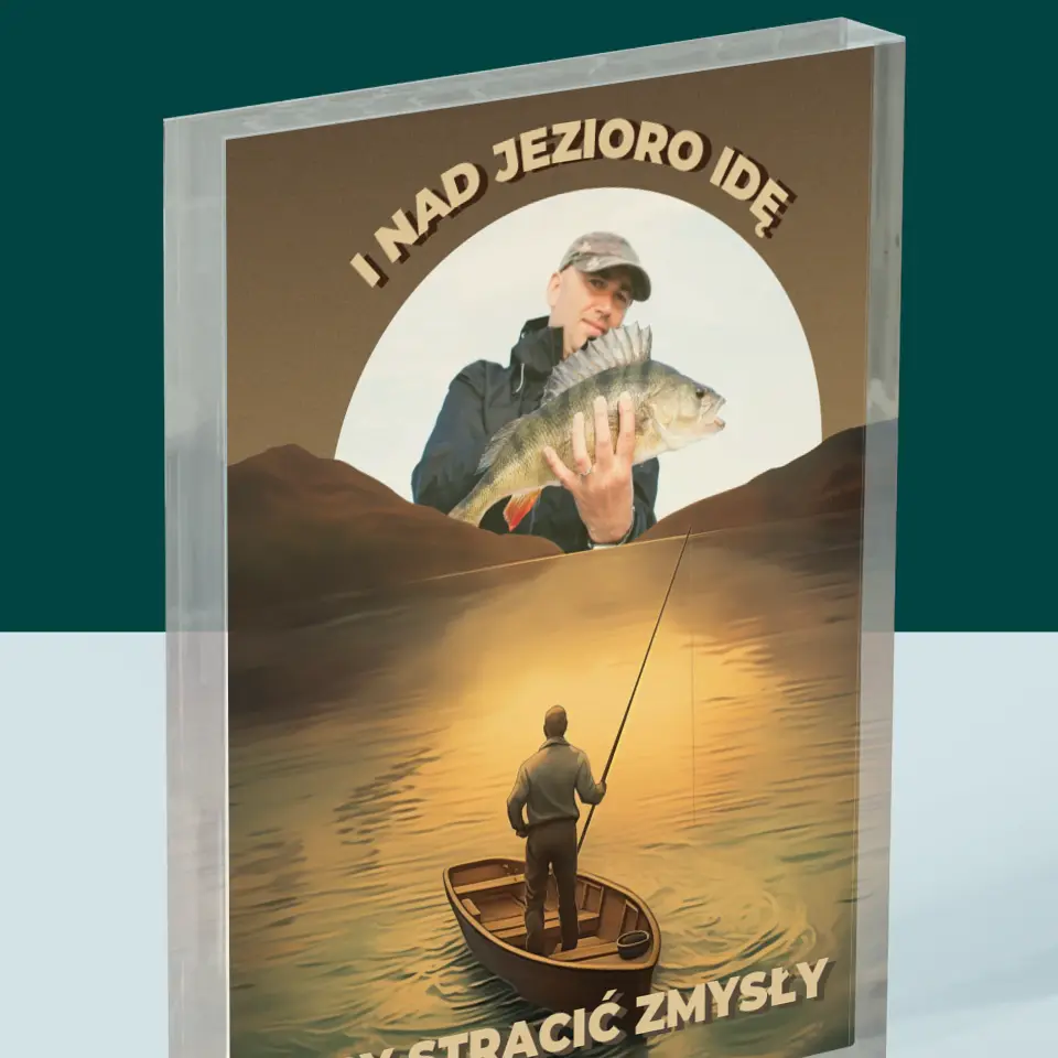Zdjęcie i Podpis: I Nad Jezioro Idę - Blok Akrylowy z Nadrukiem - Image 2