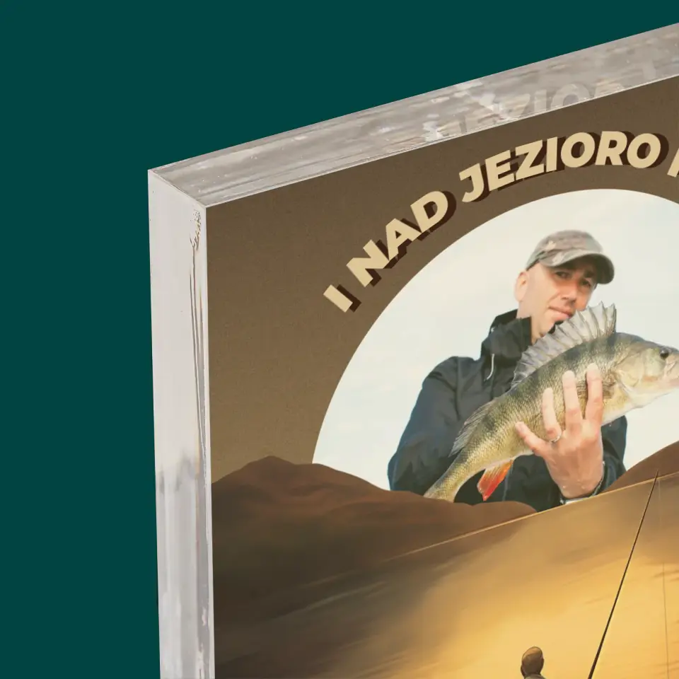 Zdjęcie i Podpis: I Nad Jezioro Idę - Blok Akrylowy z Nadrukiem - Image 4