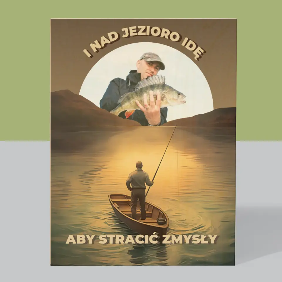 Zdjęcie i Podpis: I Nad Jezioro Idę - Wydruk Na Drewnie - Image 3