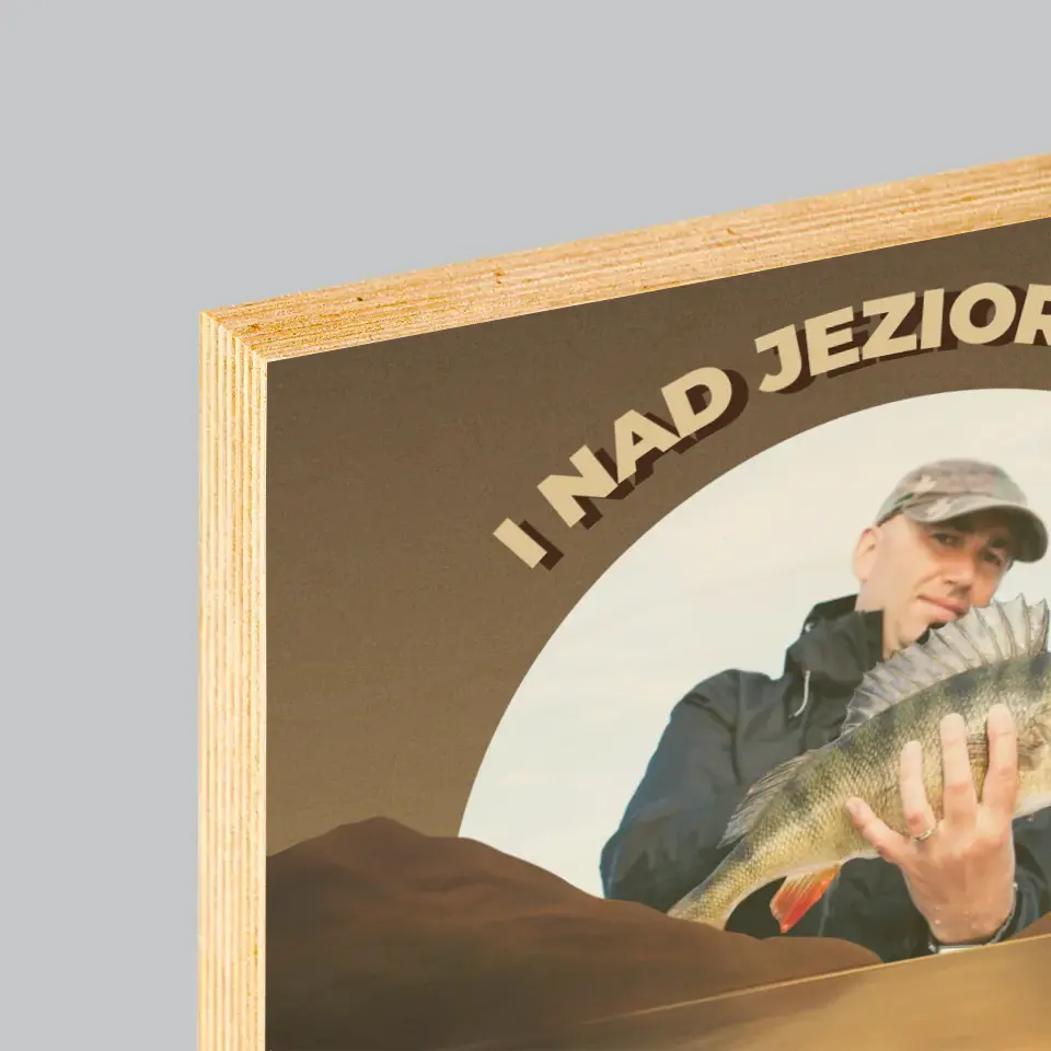 Zdjęcie i Podpis: I Nad Jezioro Idę - Wydruk Na Drewnie - Image 4