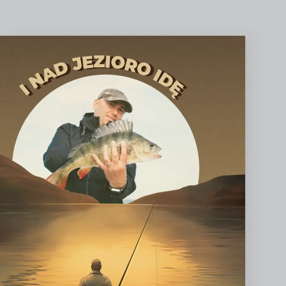 Zdjęcie i Podpis: I Nad Jezioro Idę - Wydruk Obramowany - Image 3