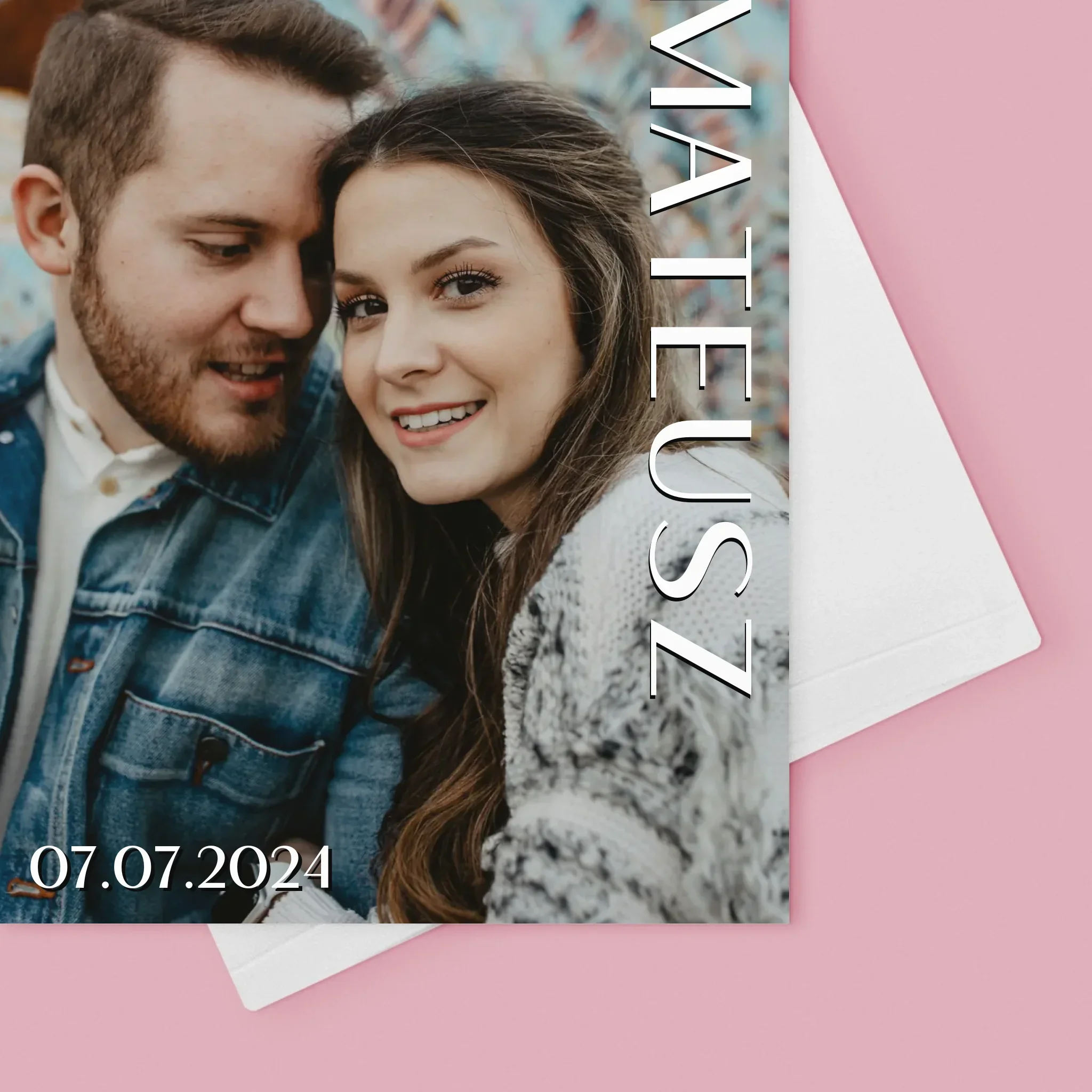 Zdjęcie i Podpis: Imiona Ślub - Kartka z Życzeniami - Image 4