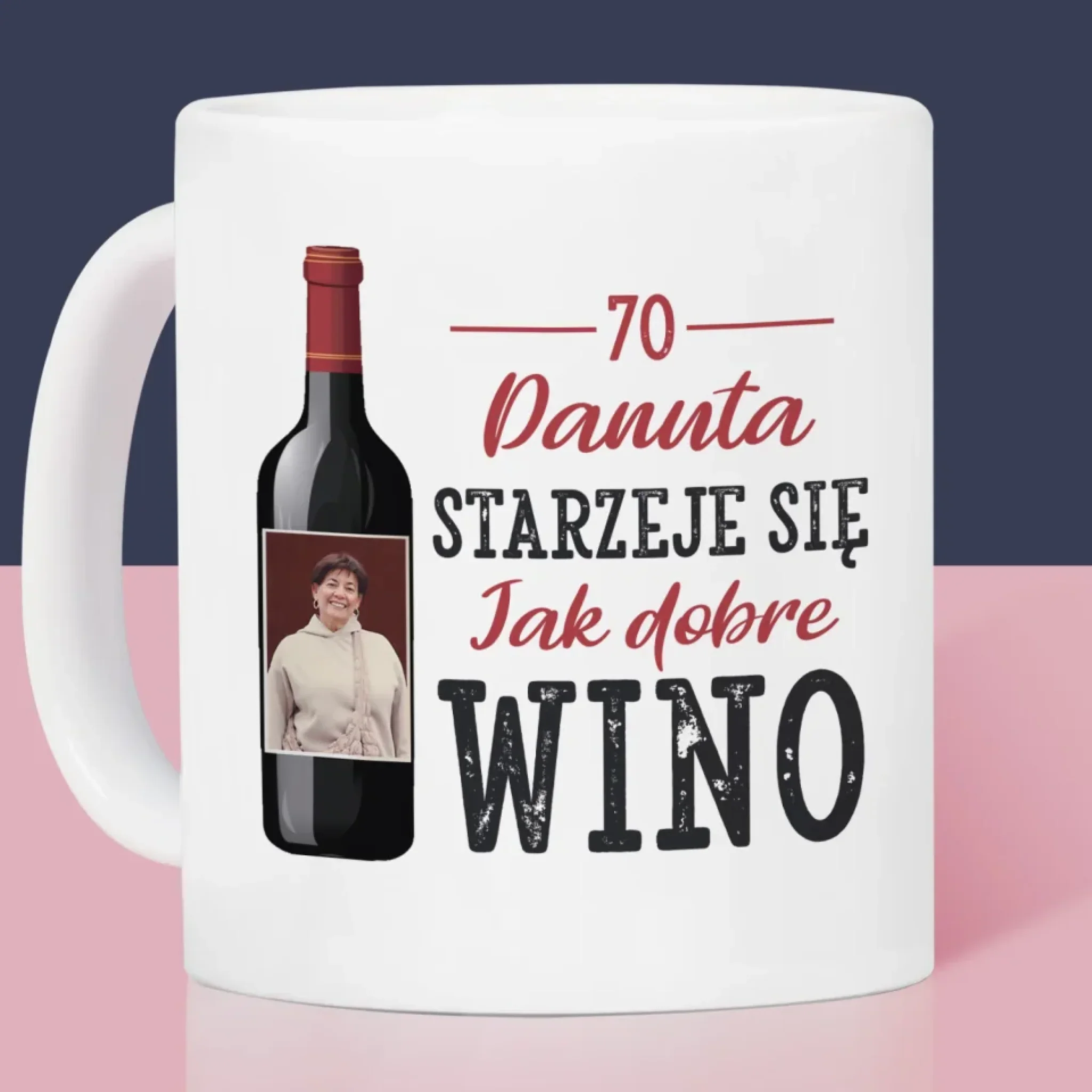 Zdjęcie I Podpis: Jak Dobre Wino - Kubek z Nadrukiem - Image 2