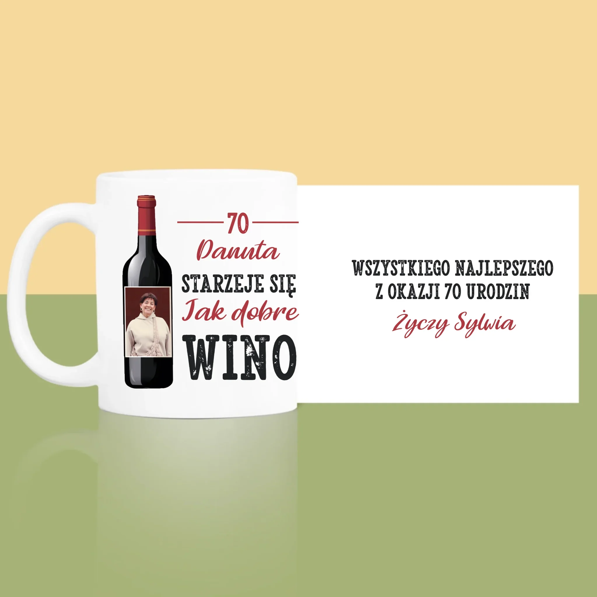 Zdjęcie I Podpis: Jak Dobre Wino - Kubek z Nadrukiem - Image 3