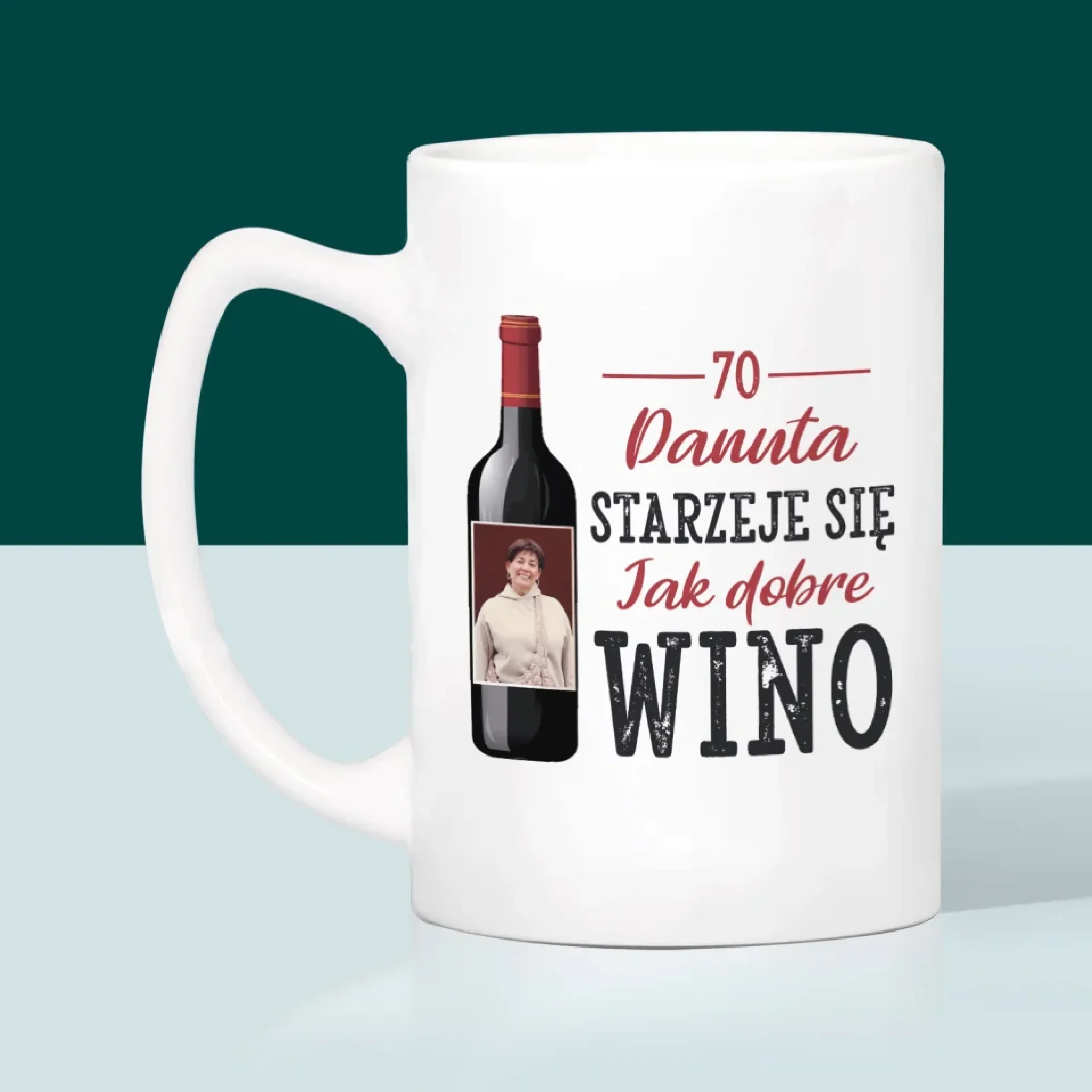 Zdjęcie I Podpis: Jak Dobre Wino - Kubek z Nadrukiem - Image 4