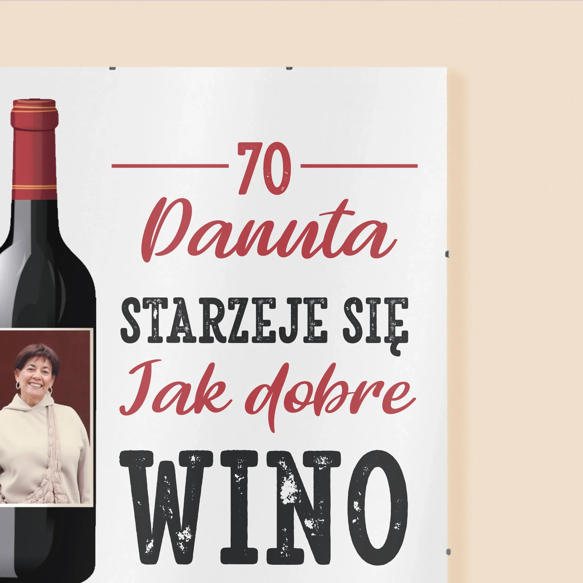 Zdjęcie I Podpis: Jak Dobre Wino - Personalizowany Plakat - Image 3