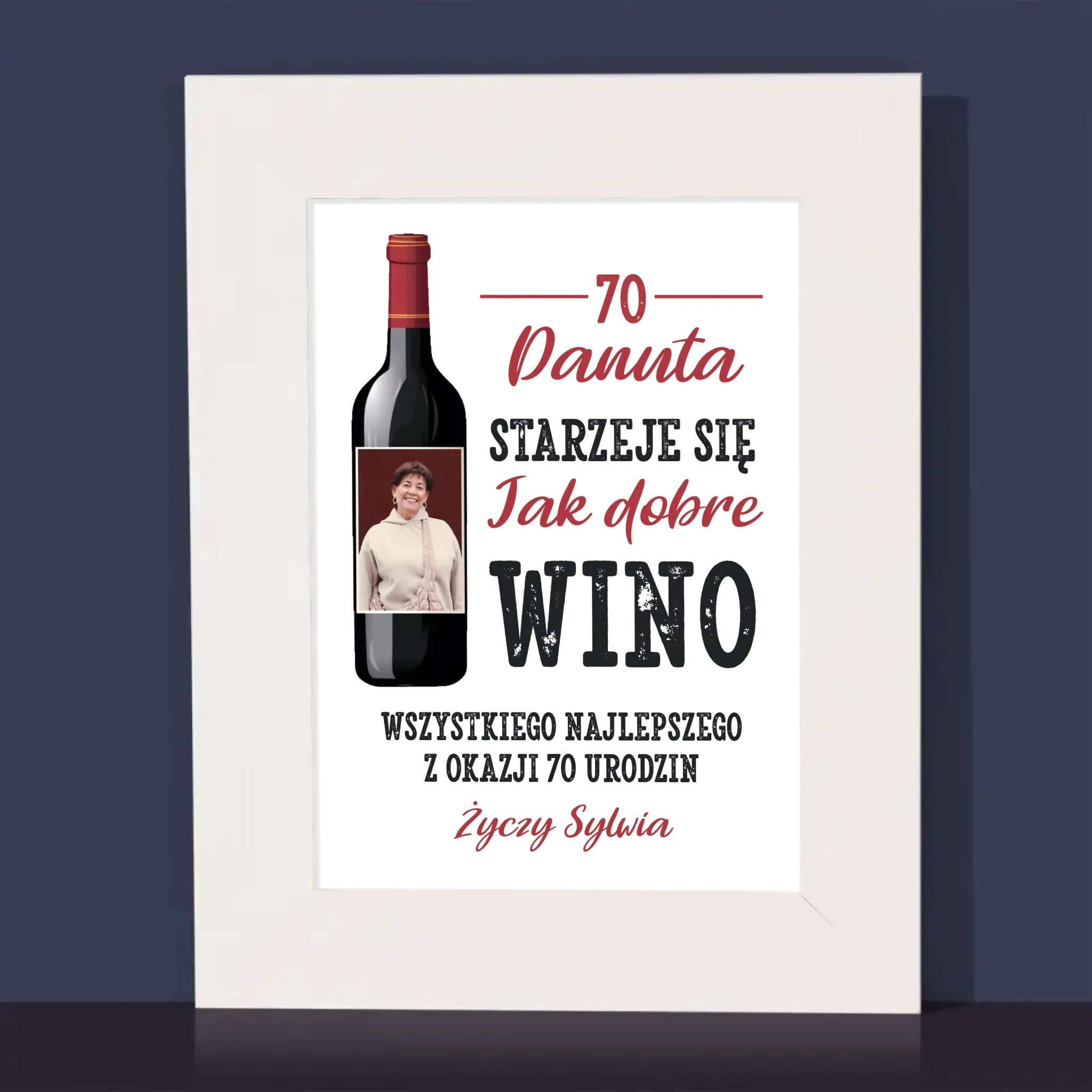 Zdjęcie I Podpis: Jak Dobre Wino - Ramka Na Zdjęcie - Image 2