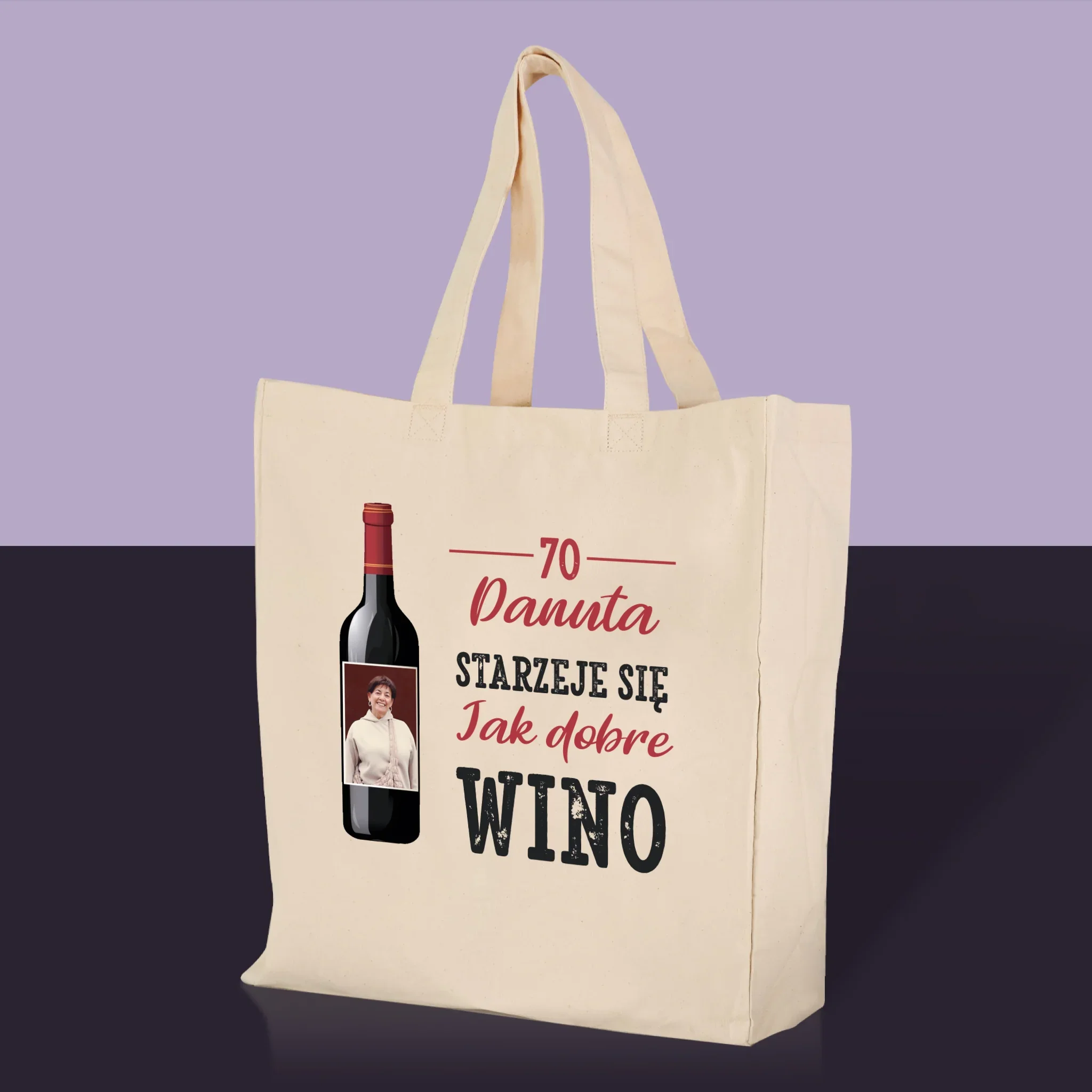 Zdjęcie I Podpis: Jak Dobre Wino - Torba Płócienna - Image 2