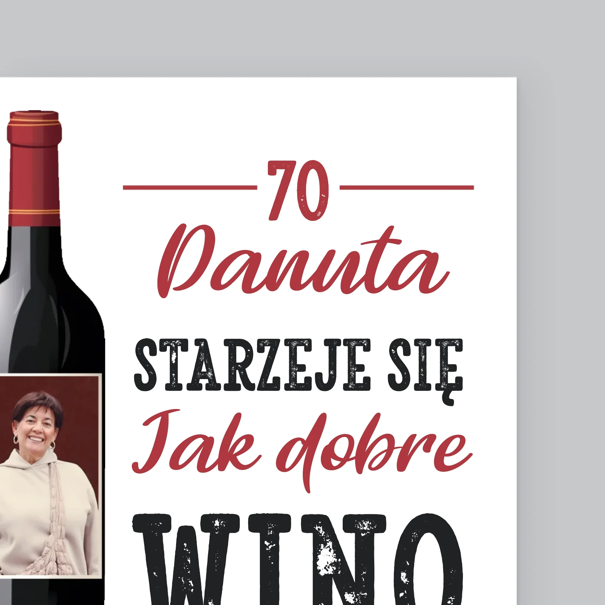 Zdjęcie I Podpis: Jak Dobre Wino - Wydruk Obramowany - Image 10