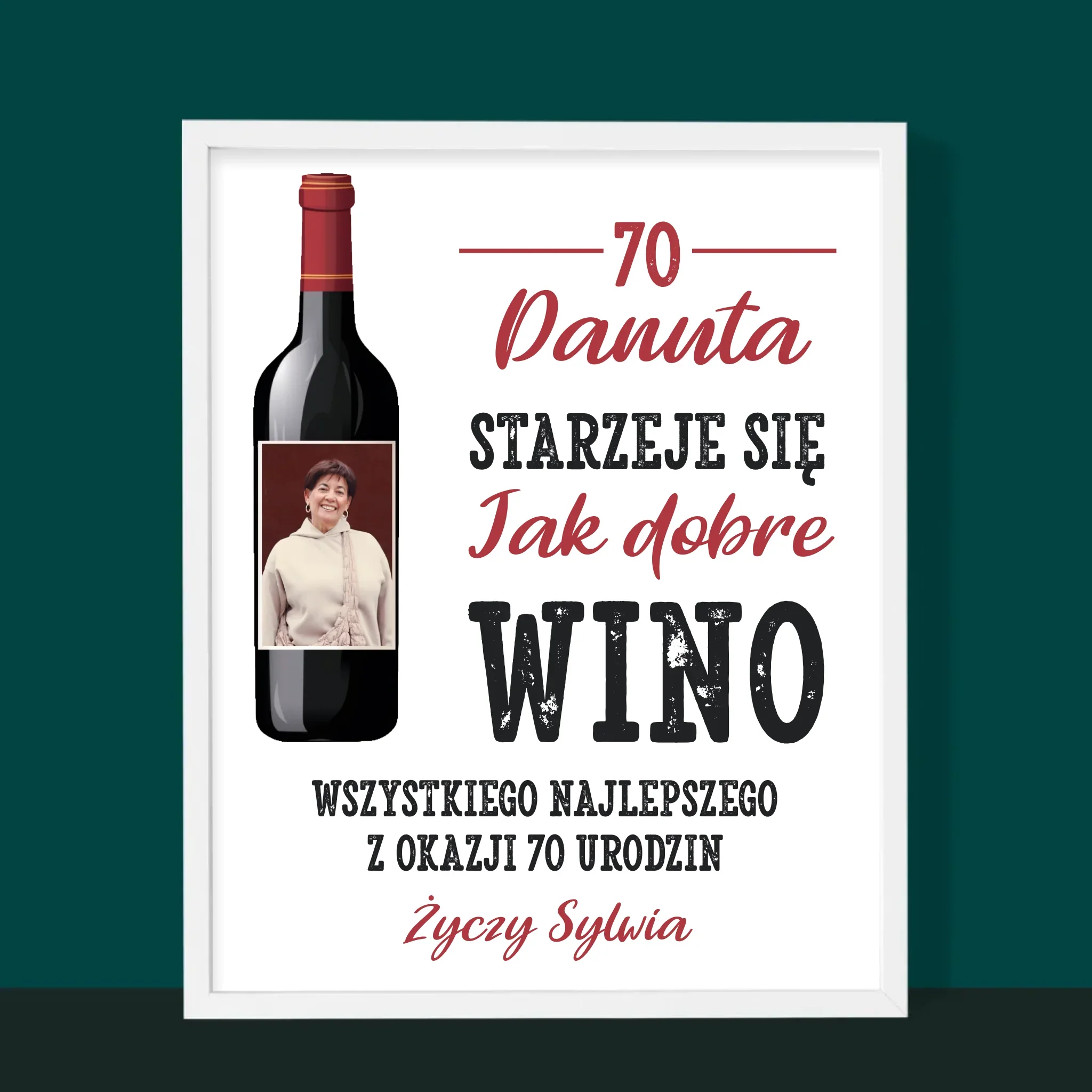 Zdjęcie I Podpis: Jak Dobre Wino - Wydruk Obramowany - Image 6