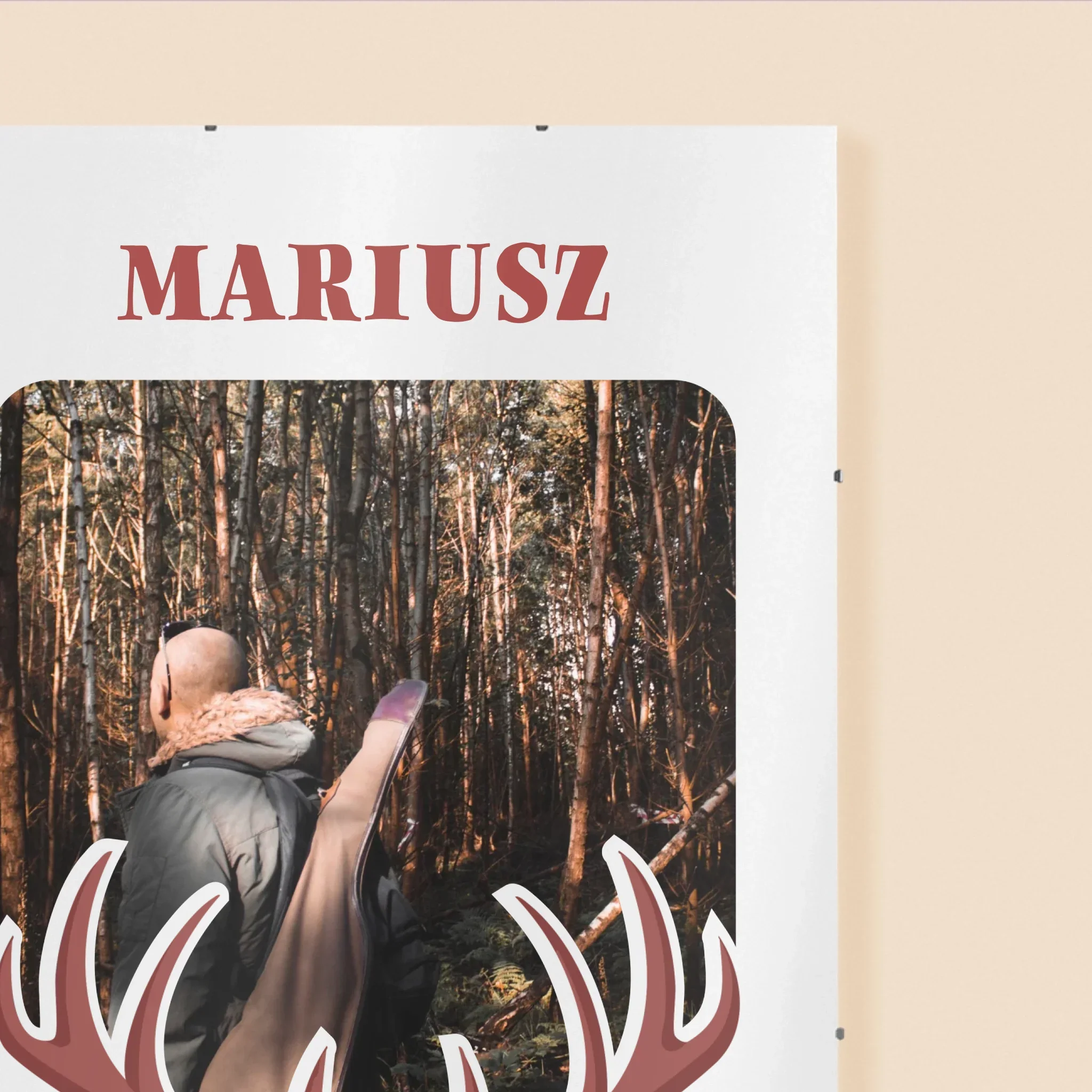 Zdjęcie I Podpis: Jeleń - Personalizowany Plakat - Image 3