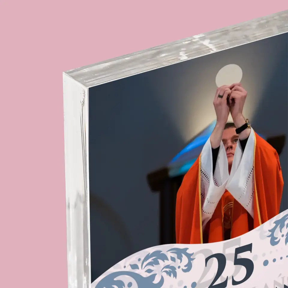 Zdjęcie i Podpis: Jubileusz Święceń Kapłańskich - Blok Akrylowy z Nadrukiem - Image 4