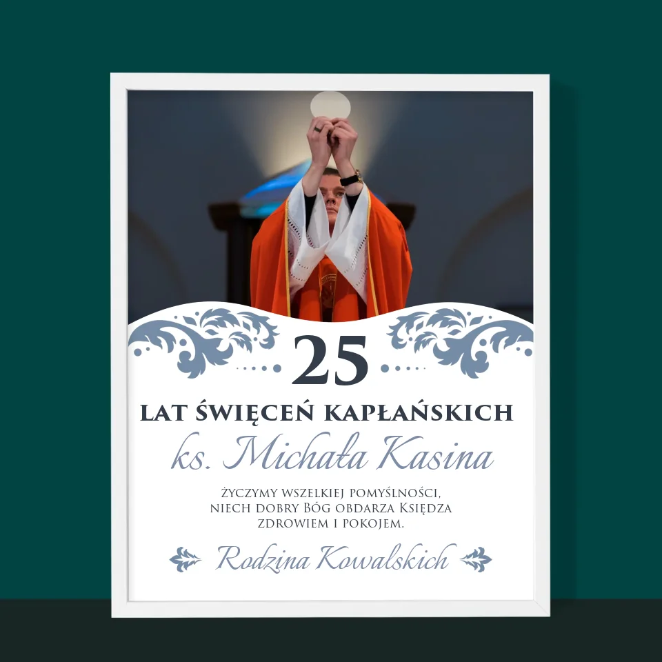 Zdjęcie i Podpis: Jubileusz Święceń Kapłańskich - Wydruk Obramowany - Image 10
