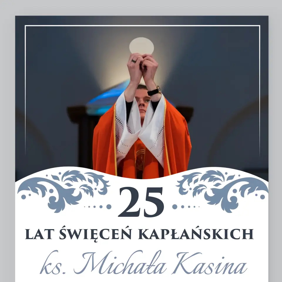 Zdjęcie i Podpis: Jubileusz Święceń Kapłańskich - Wydruk Obramowany - Image 2