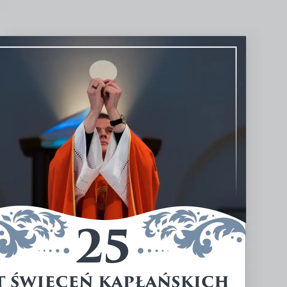 Zdjęcie i Podpis: Jubileusz Święceń Kapłańskich - Wydruk Obramowany - Image 3