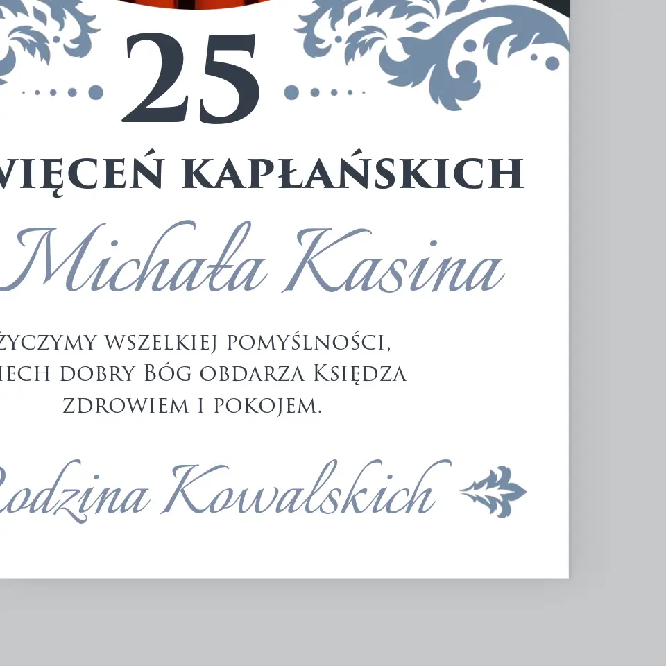 Zdjęcie i Podpis: Jubileusz Święceń Kapłańskich - Wydruk Obramowany - Image 4