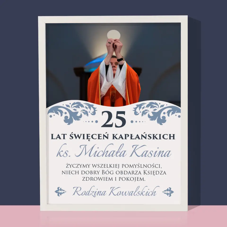 Zdjęcie i Podpis: Jubileusz Święceń Kapłańskich - Wydruk Obramowany - Image 8