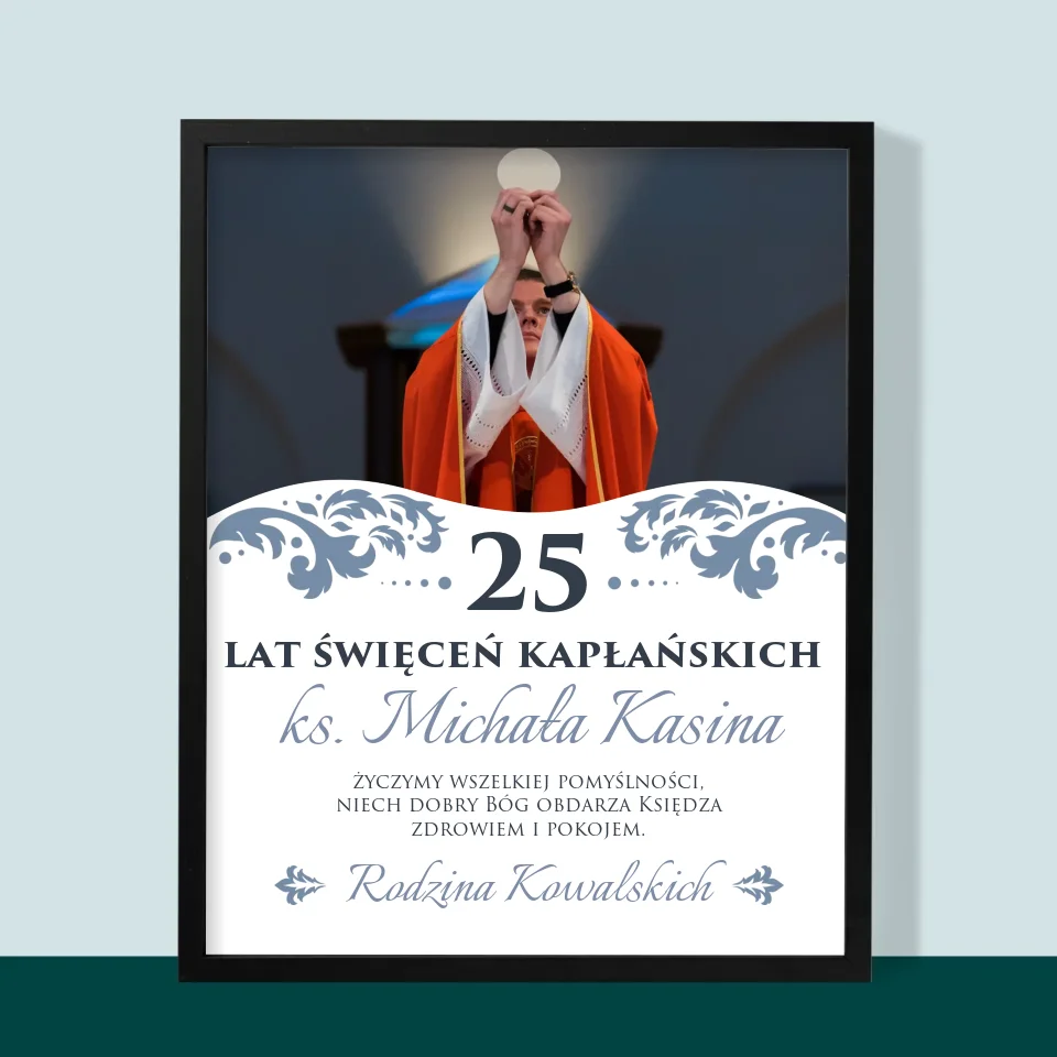 Zdjęcie i Podpis: Jubileusz Święceń Kapłańskich - Wydruk Obramowany - Image 9
