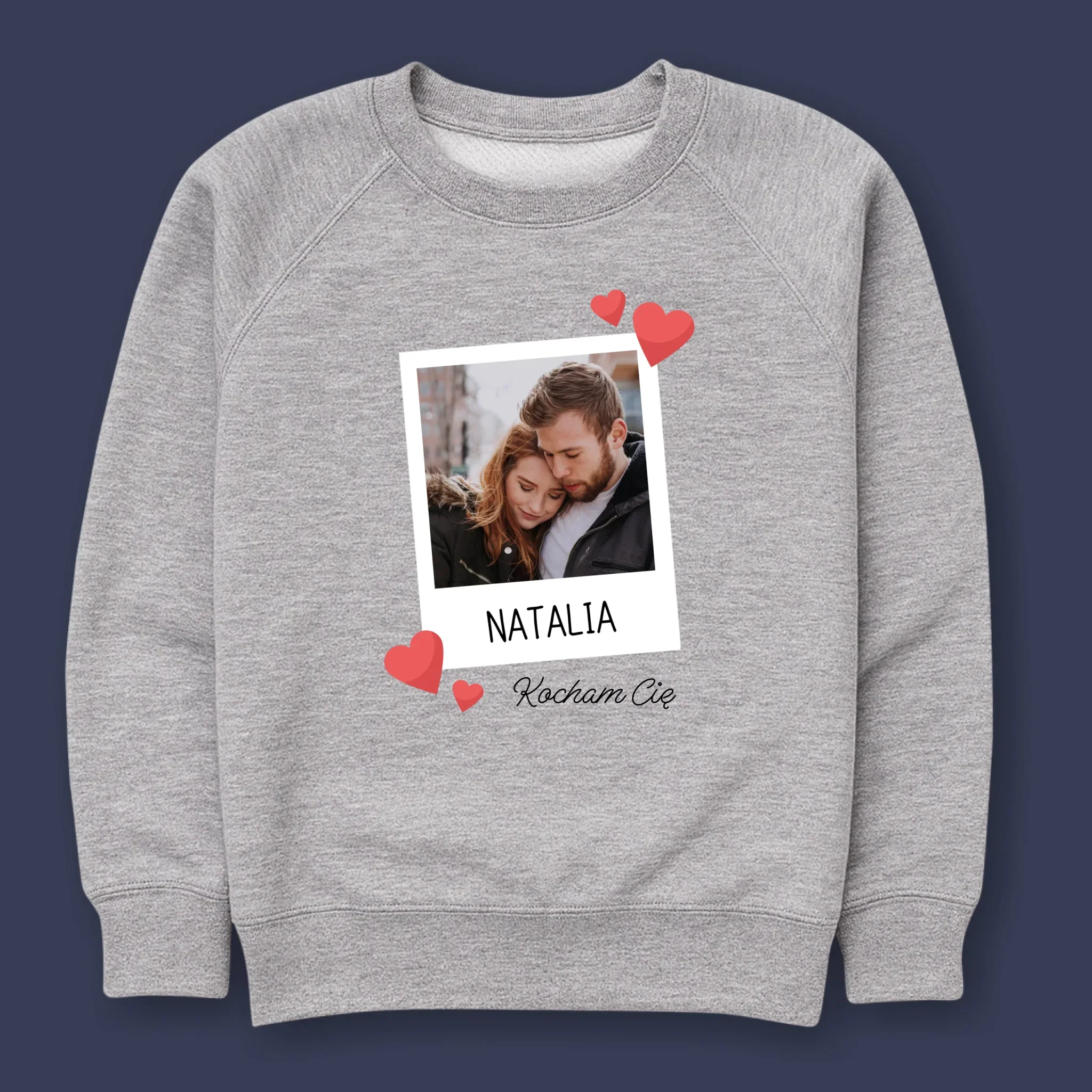 Zdjęcie i Podpis: Kocham Cię - Bluza Męska z Kapturem - Image 10