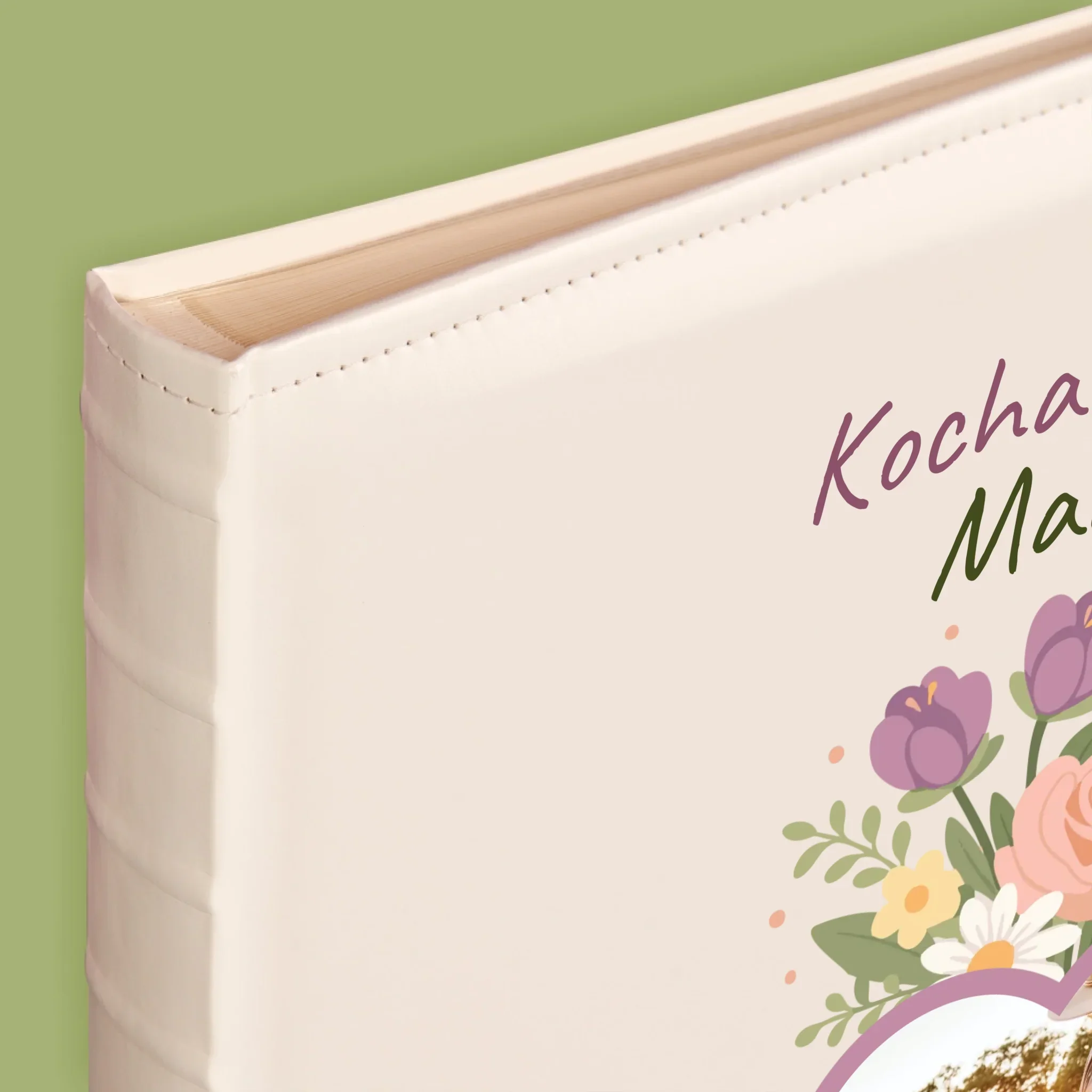 Zdjęcie i Podpis: Kocham Cię Mamo Kwiaty - Album Na Zdjęcia - Image 2