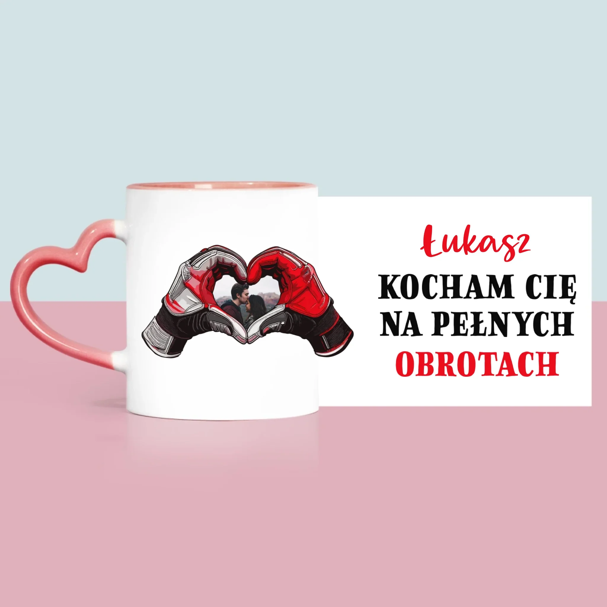 Zdjęcie I Podpis: Kocham Cię Na Pełnych Obrotach - Kubek z Nadrukiem - Image 10