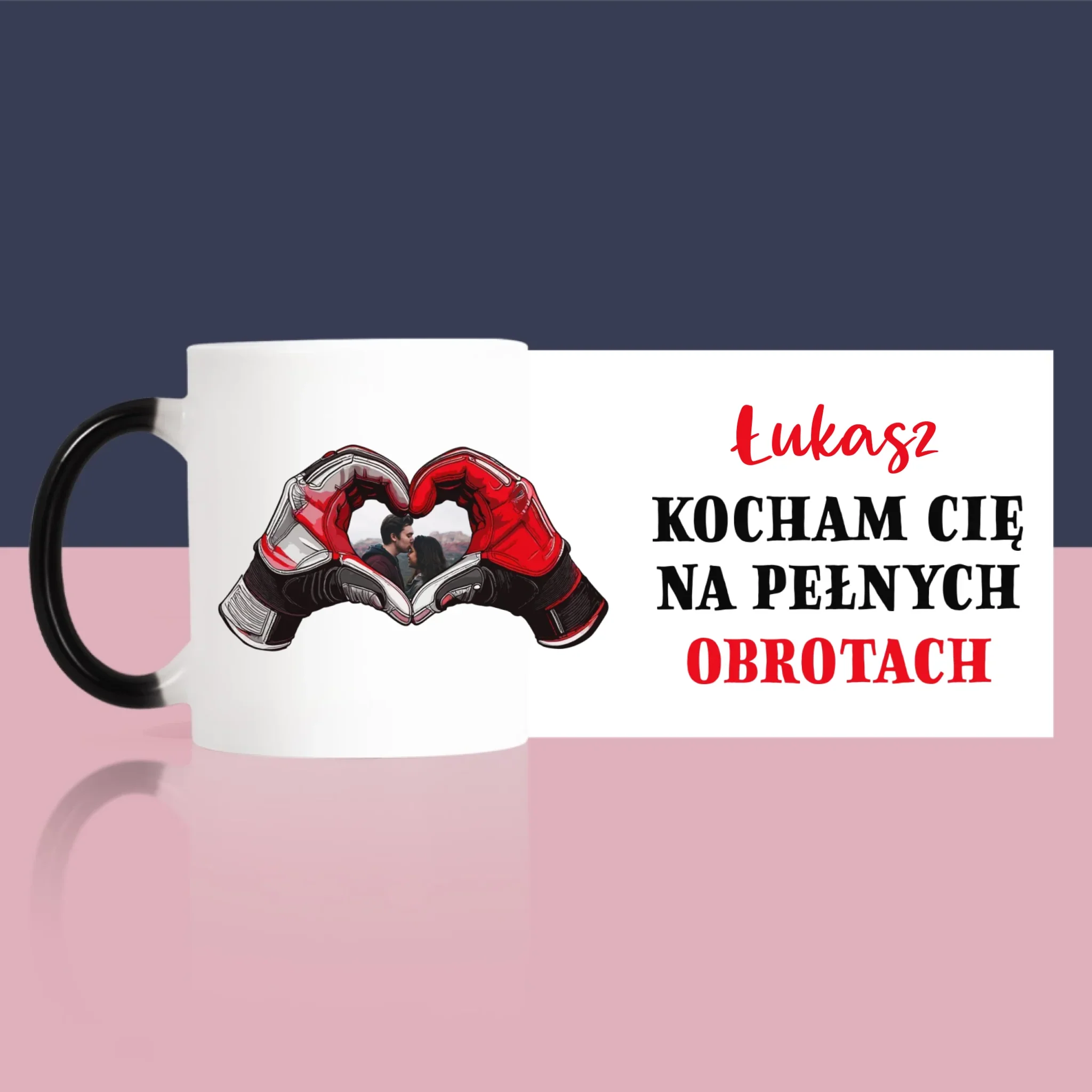 Zdjęcie I Podpis: Kocham Cię Na Pełnych Obrotach - Kubek z Nadrukiem - Image 8