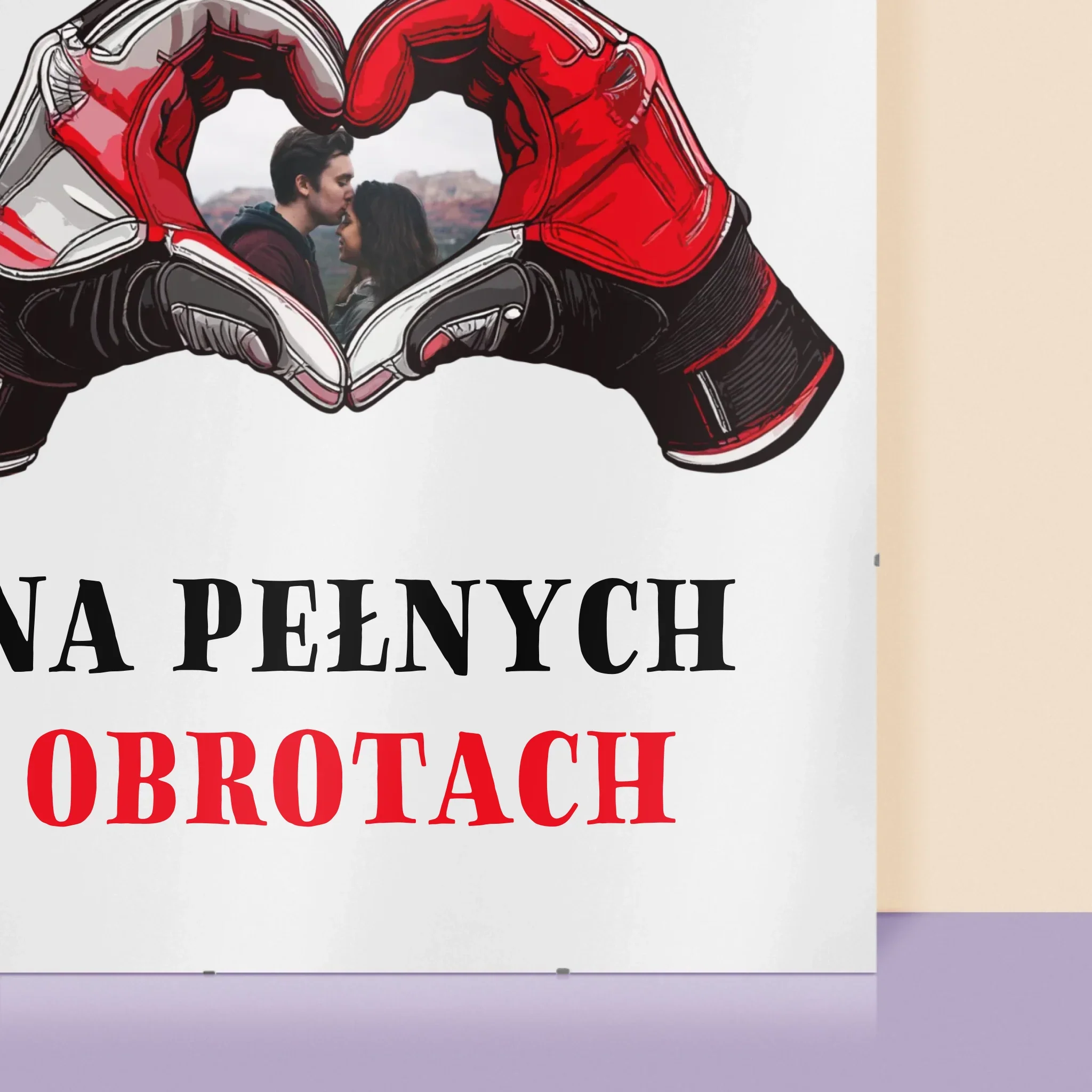 Zdjęcie I Podpis: Kocham Cię Na Pełnych Obrotach - Personalizowany Plakat - Image 2