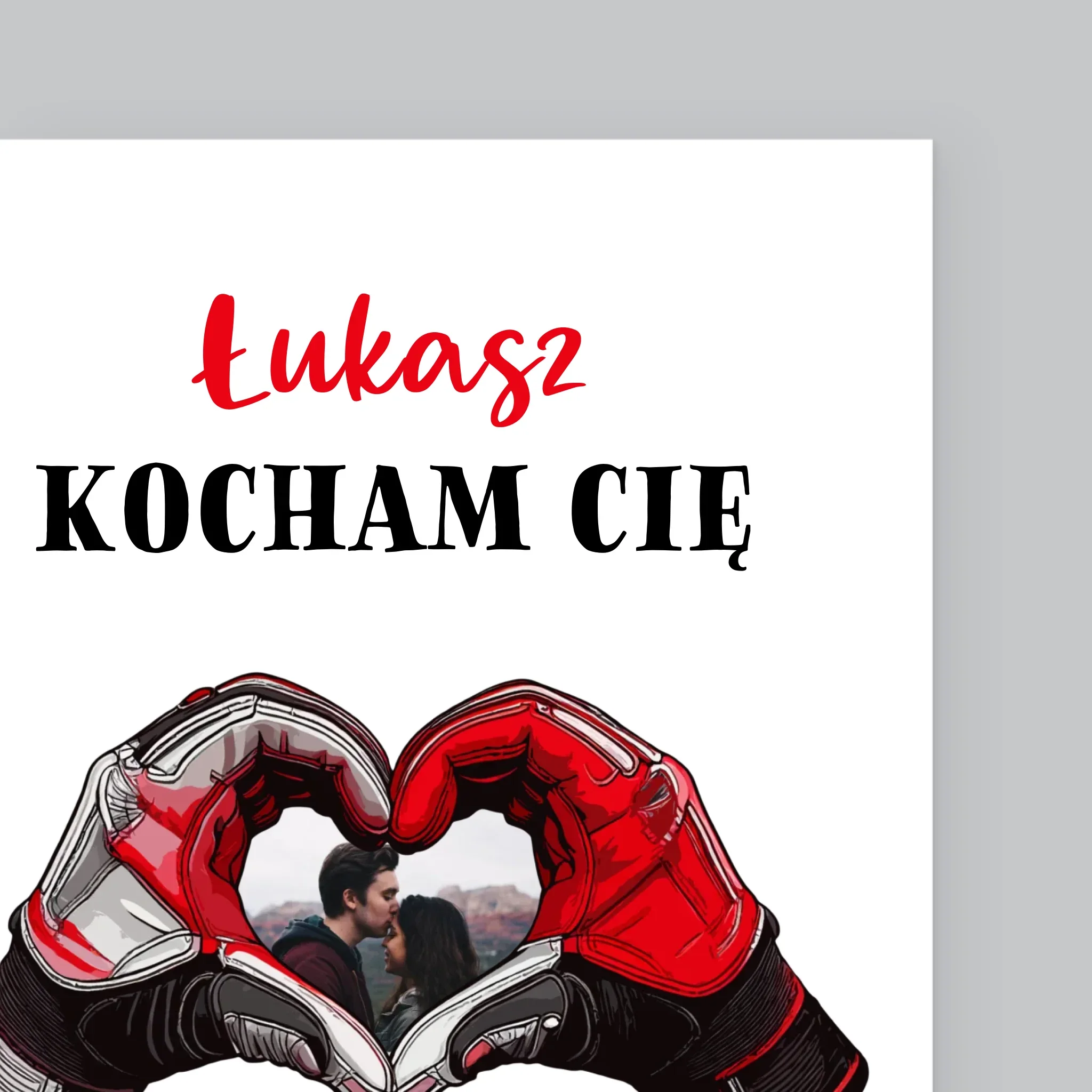 Zdjęcie I Podpis: Kocham Cię Na Pełnych Obrotach - Wydruk Obramowany - Image 10