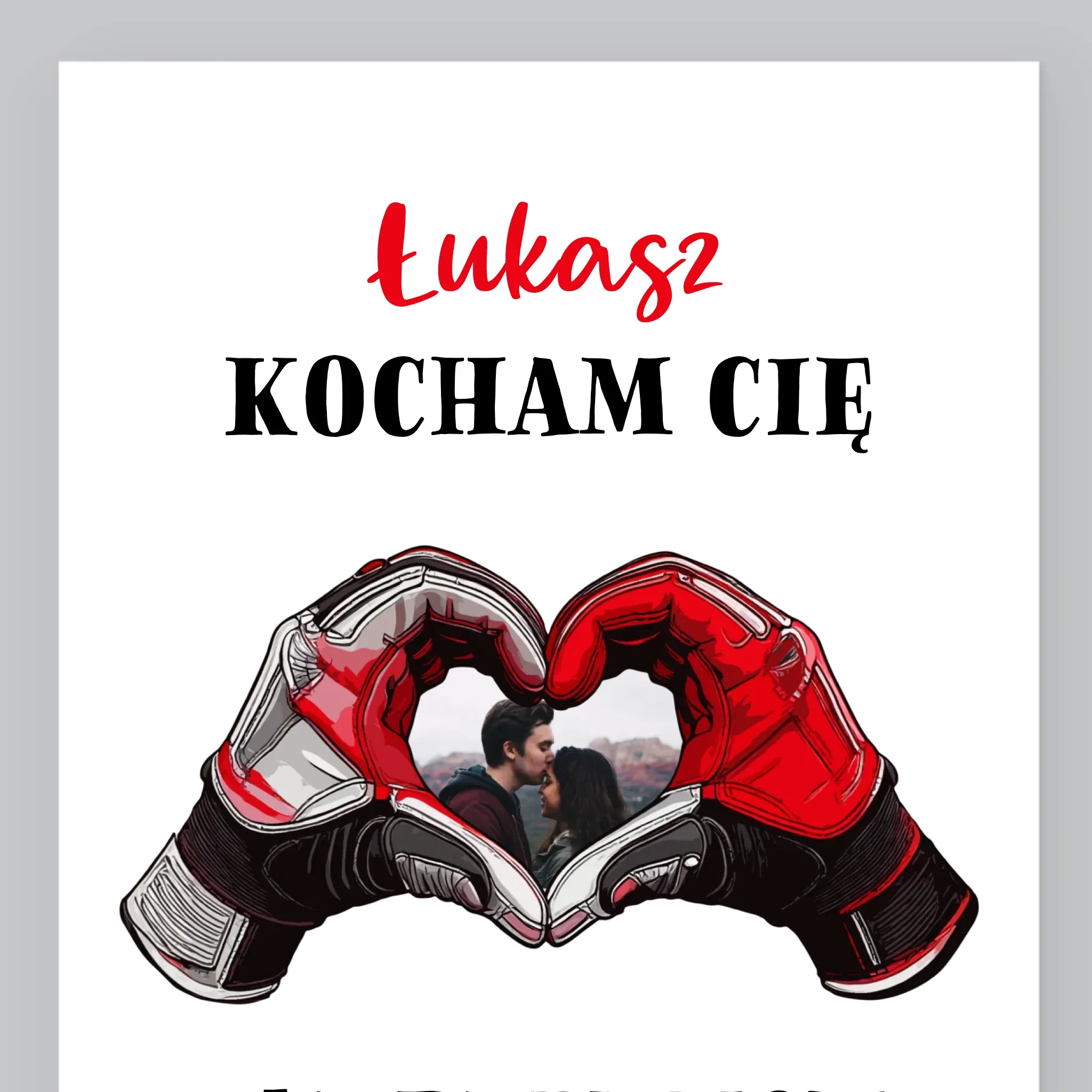 Zdjęcie I Podpis: Kocham Cię Na Pełnych Obrotach - Wydruk Obramowany - Image 9