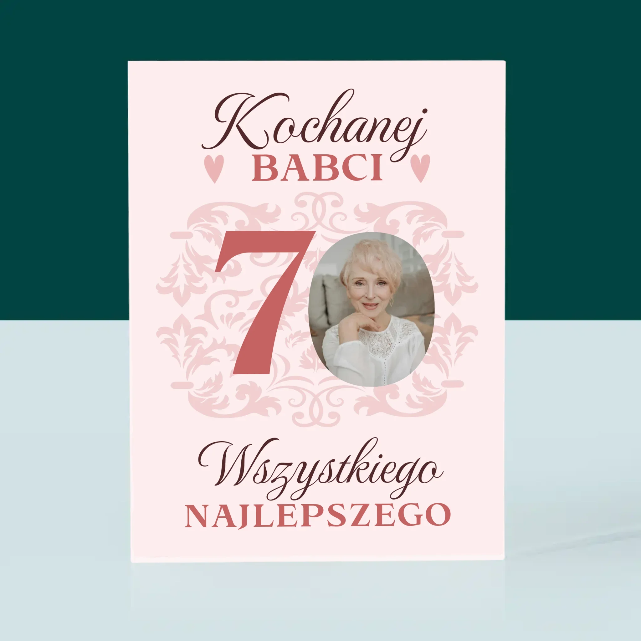 Zdjęcie I Podpis: Kochanej Babci Wszystkiego Najlepszego - Blok Akrylowy z Nadrukiem - Image 3