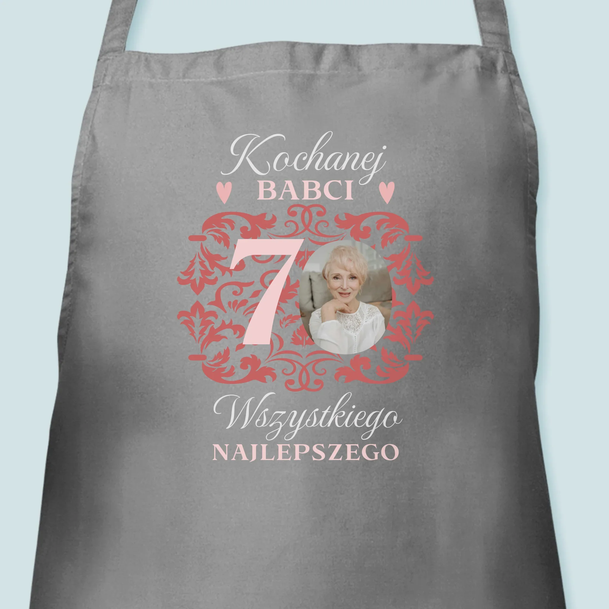 Zdjęcie I Podpis: Kochanej Babci Wszystkiego Najlepszego - Fartuch z Nadrukiem - Image 3