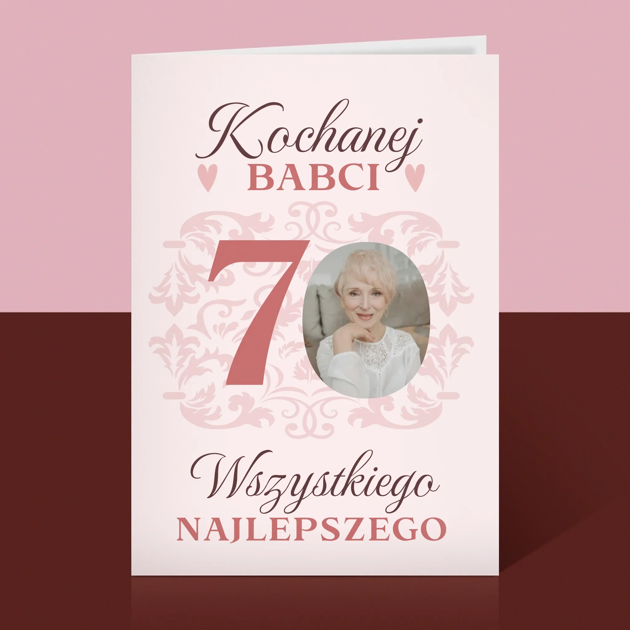 Zdjęcie I Podpis: Kochanej Babci Wszystkiego Najlepszego - Kartka z Życzeniami