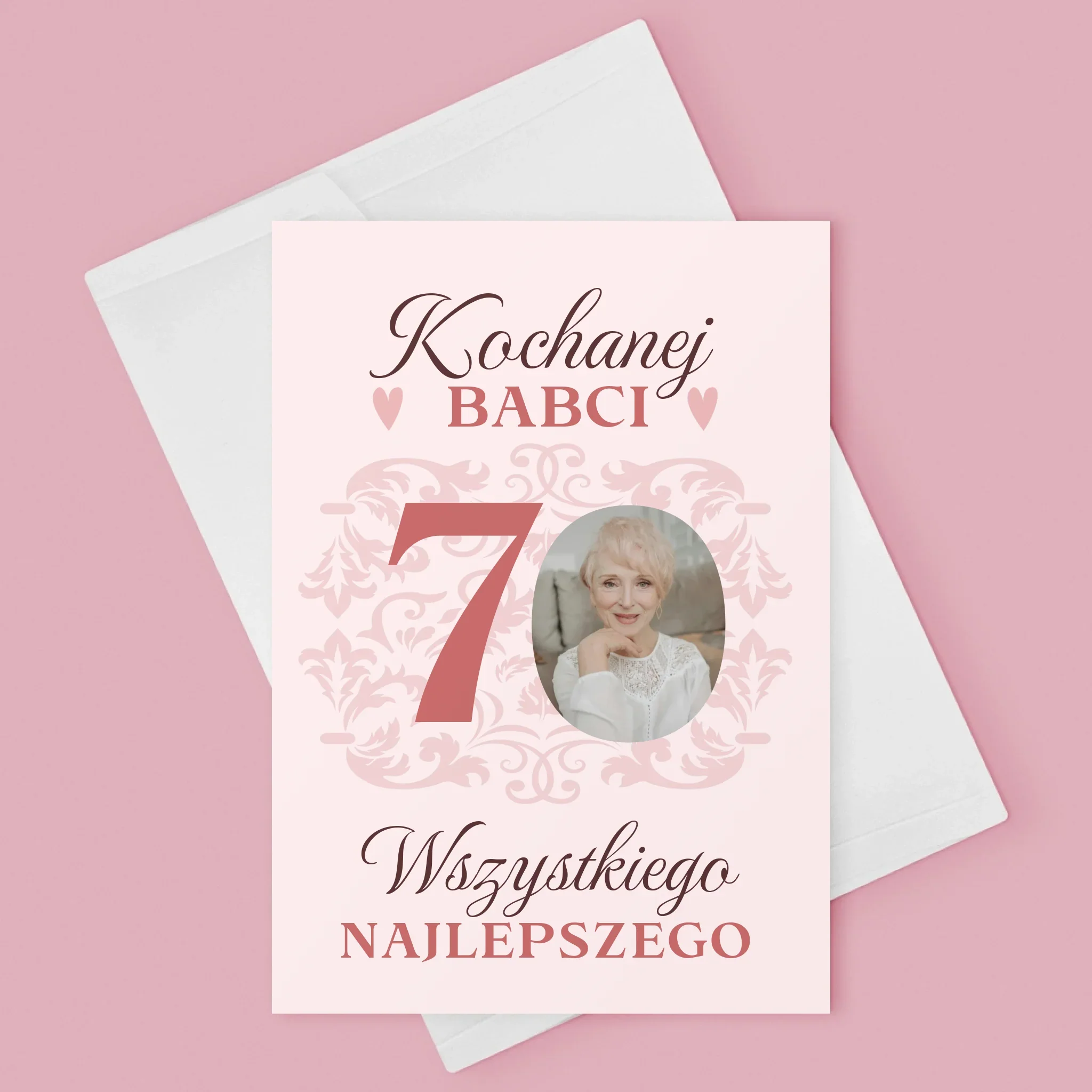 Zdjęcie I Podpis: Kochanej Babci Wszystkiego Najlepszego - Kartka z Życzeniami - Image 3