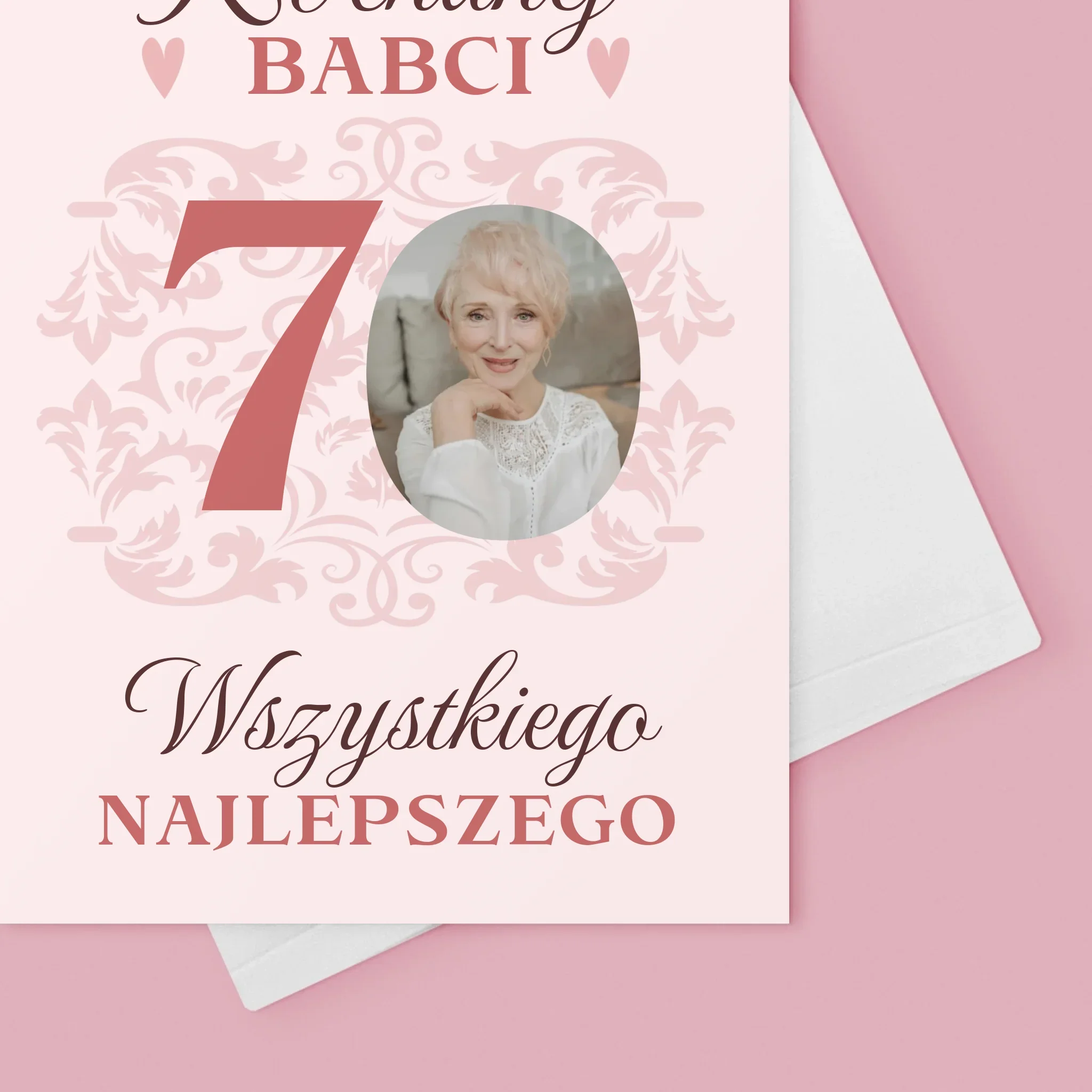 Zdjęcie I Podpis: Kochanej Babci Wszystkiego Najlepszego - Kartka z Życzeniami - Image 4