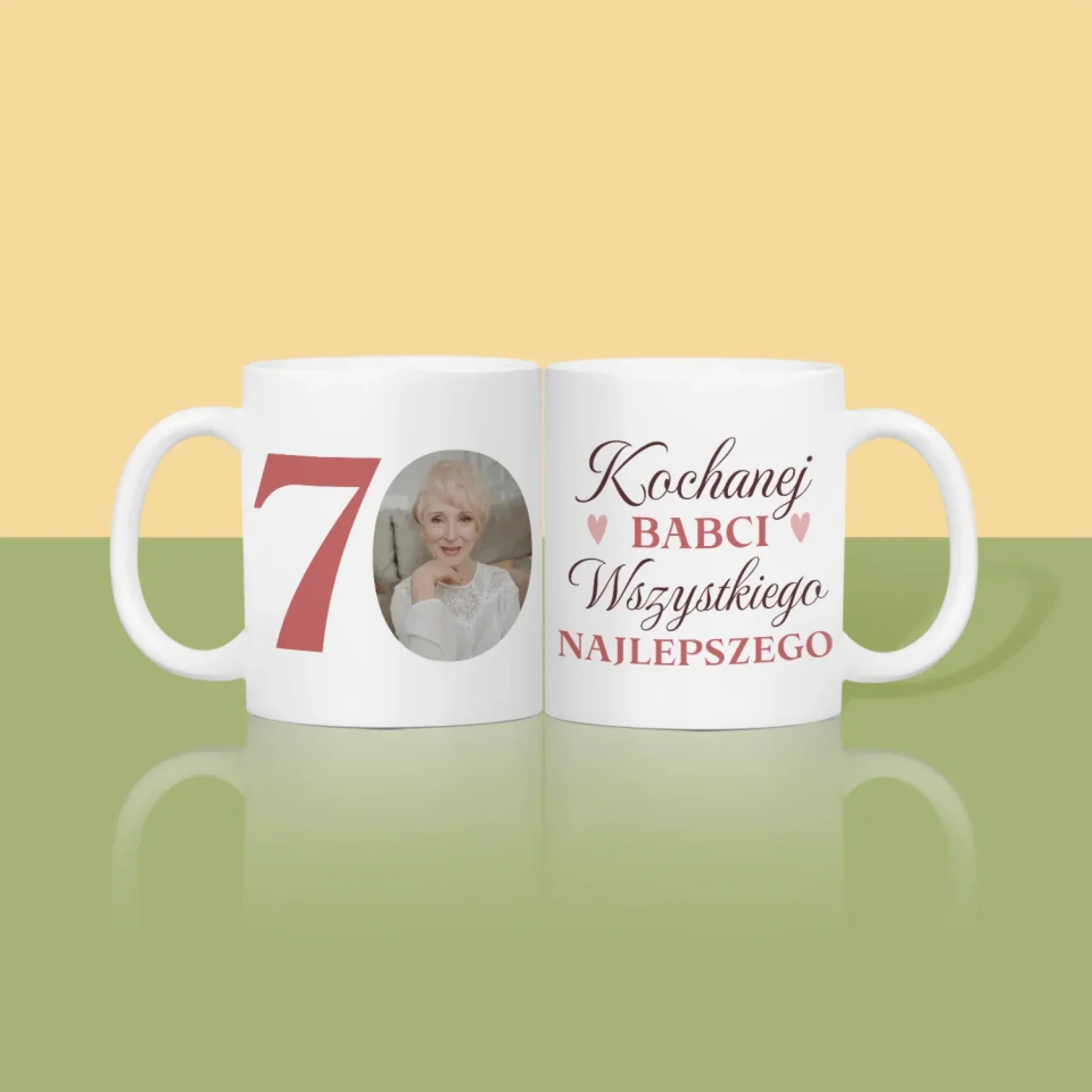 Zdjęcie I Podpis: Kochanej Babci Wszystkiego Najlepszego - Kubek z Nadrukiem